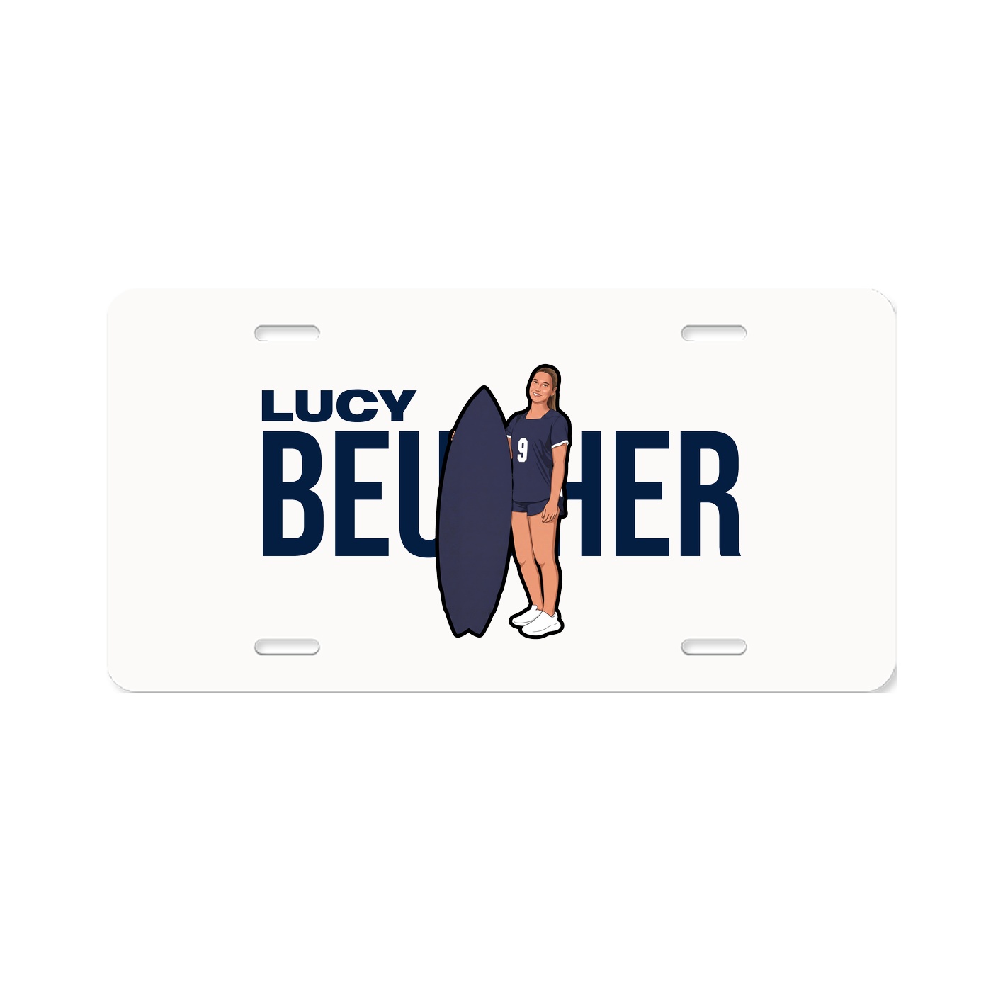 License Plate — Player Name in Classic