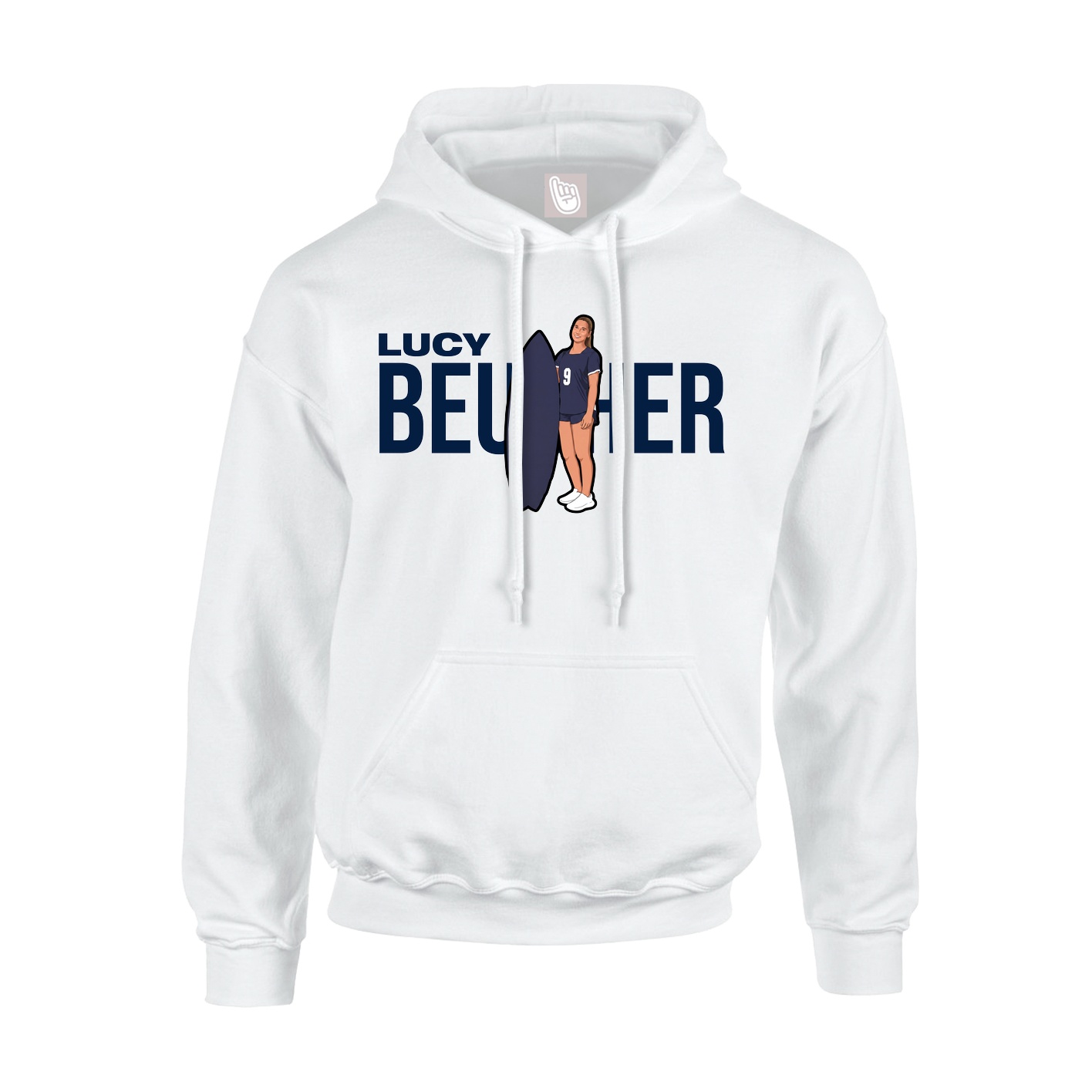 Hoodie — Player Name in White