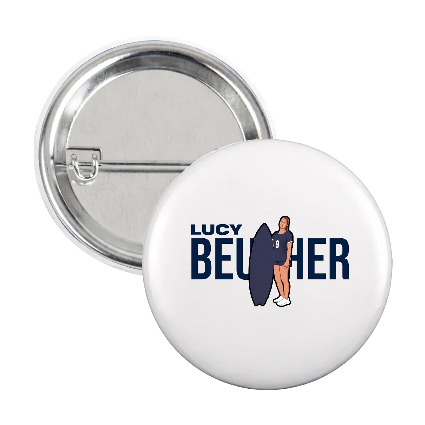 Game Day Button — Player Name in White
