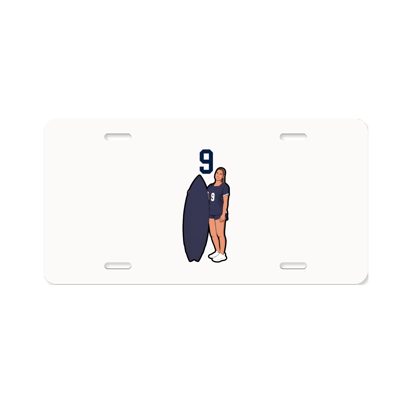 License Plate — Number Top in Classic