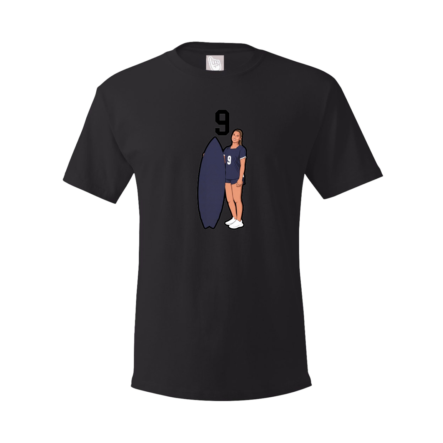 Youth Tee — Number Top in Black