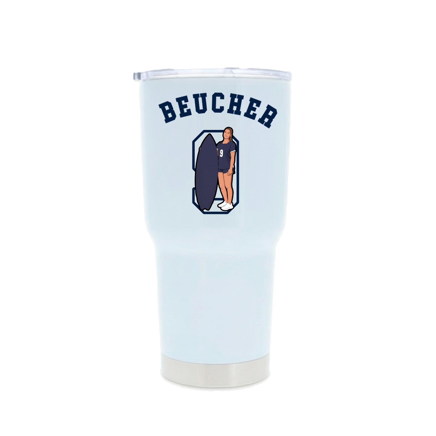 30oz Stainless Steel Tumbler — Shirsey Arch in White