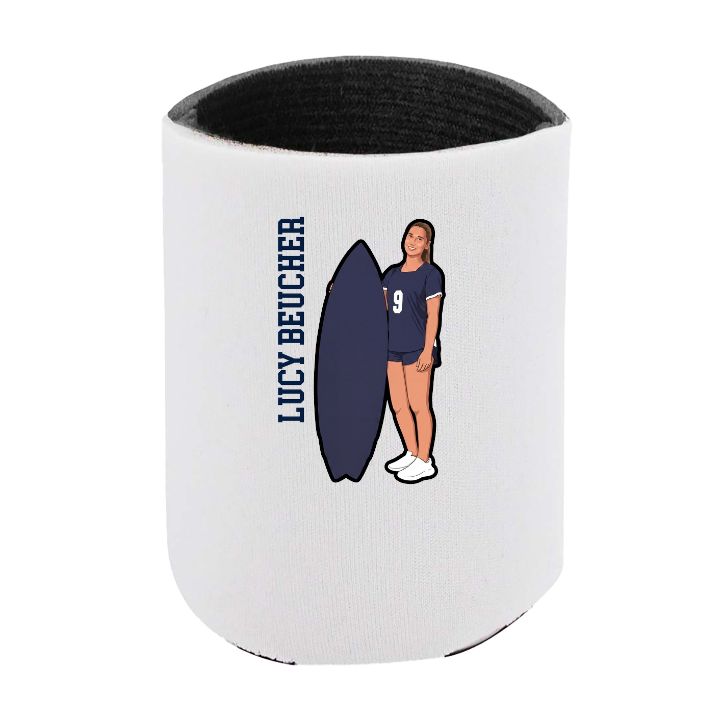 Can Holder — Name Vertical in White