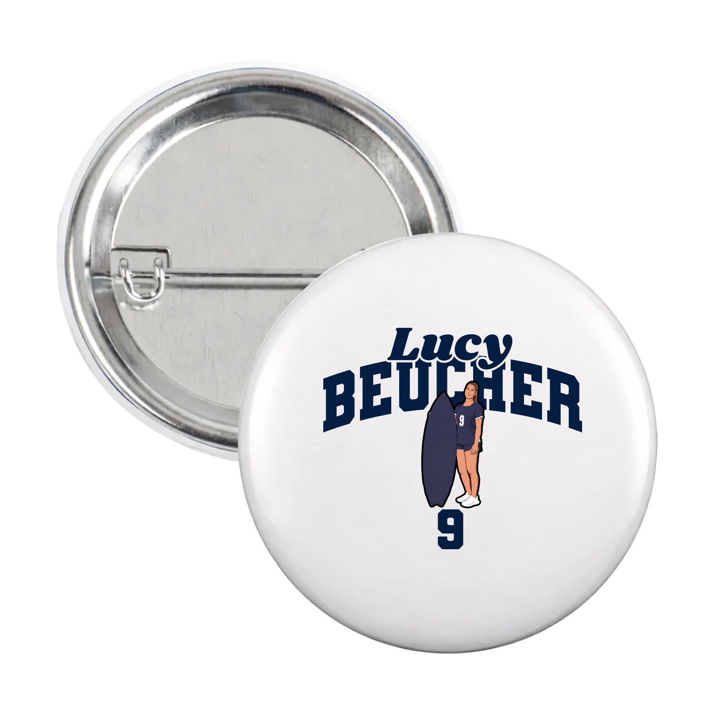 Game Day Button — Signature Arch in White