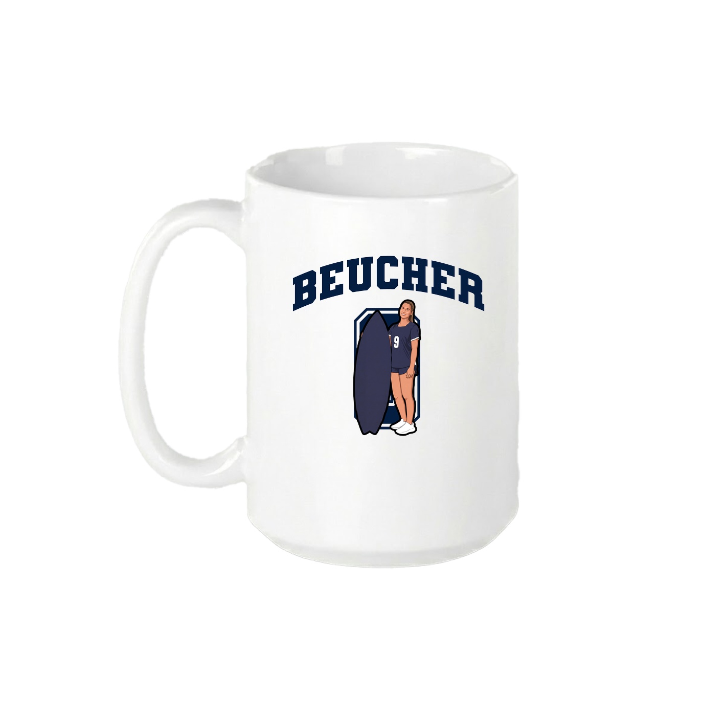 15oz Coffee Mug — Number in White