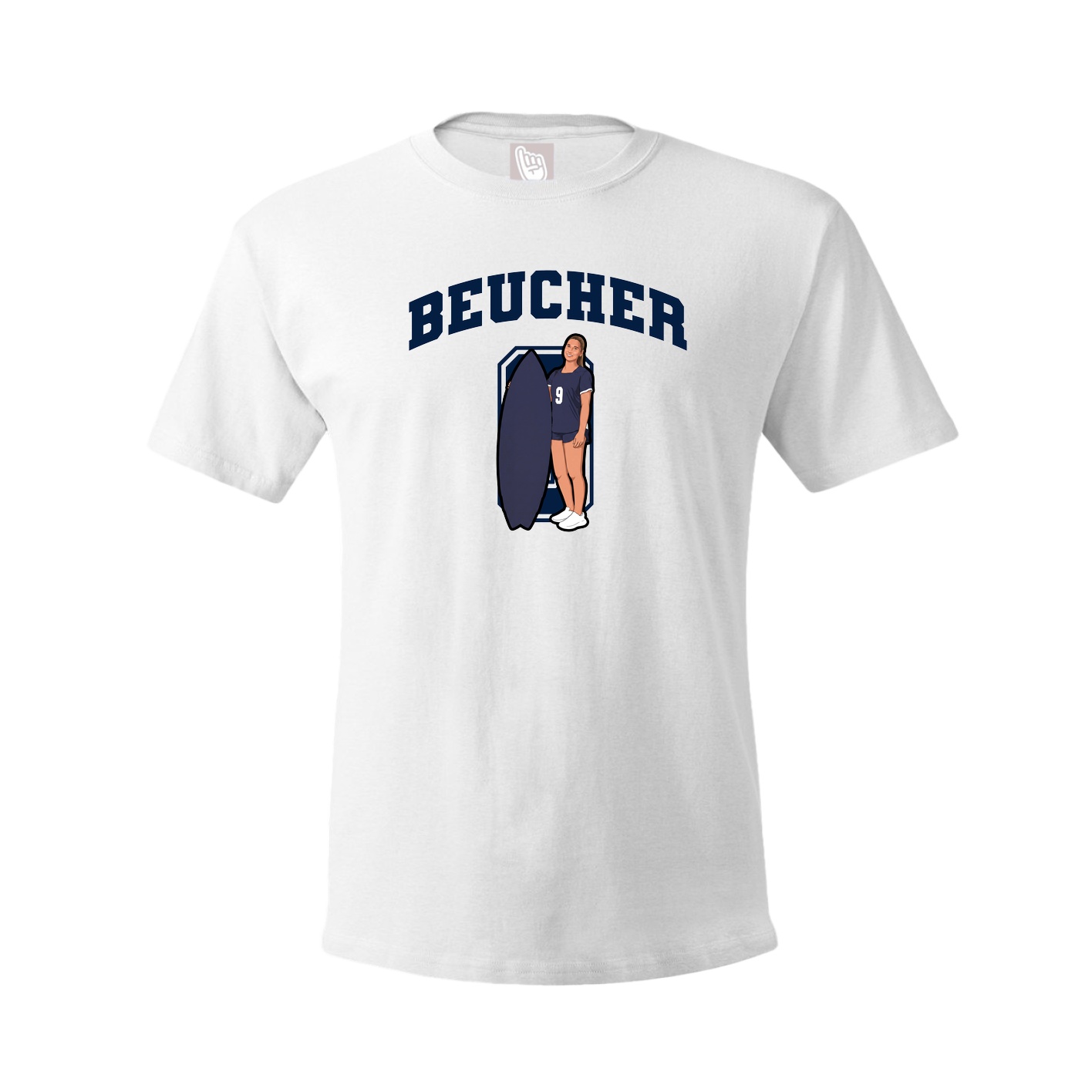 Youth Tee — Number in White