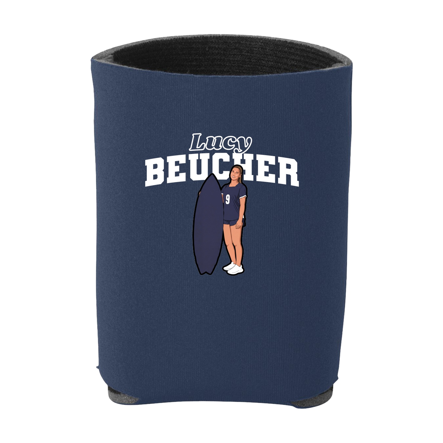 Can Holder — Name Arch in Navy