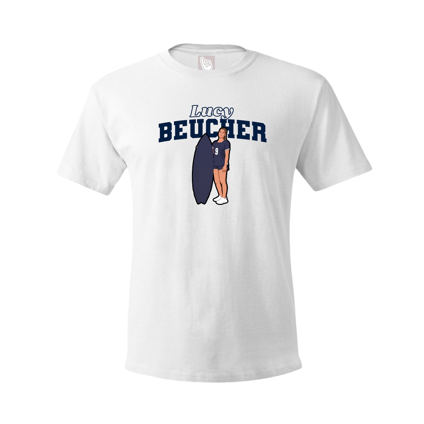 Youth Tee — Name Arch in White