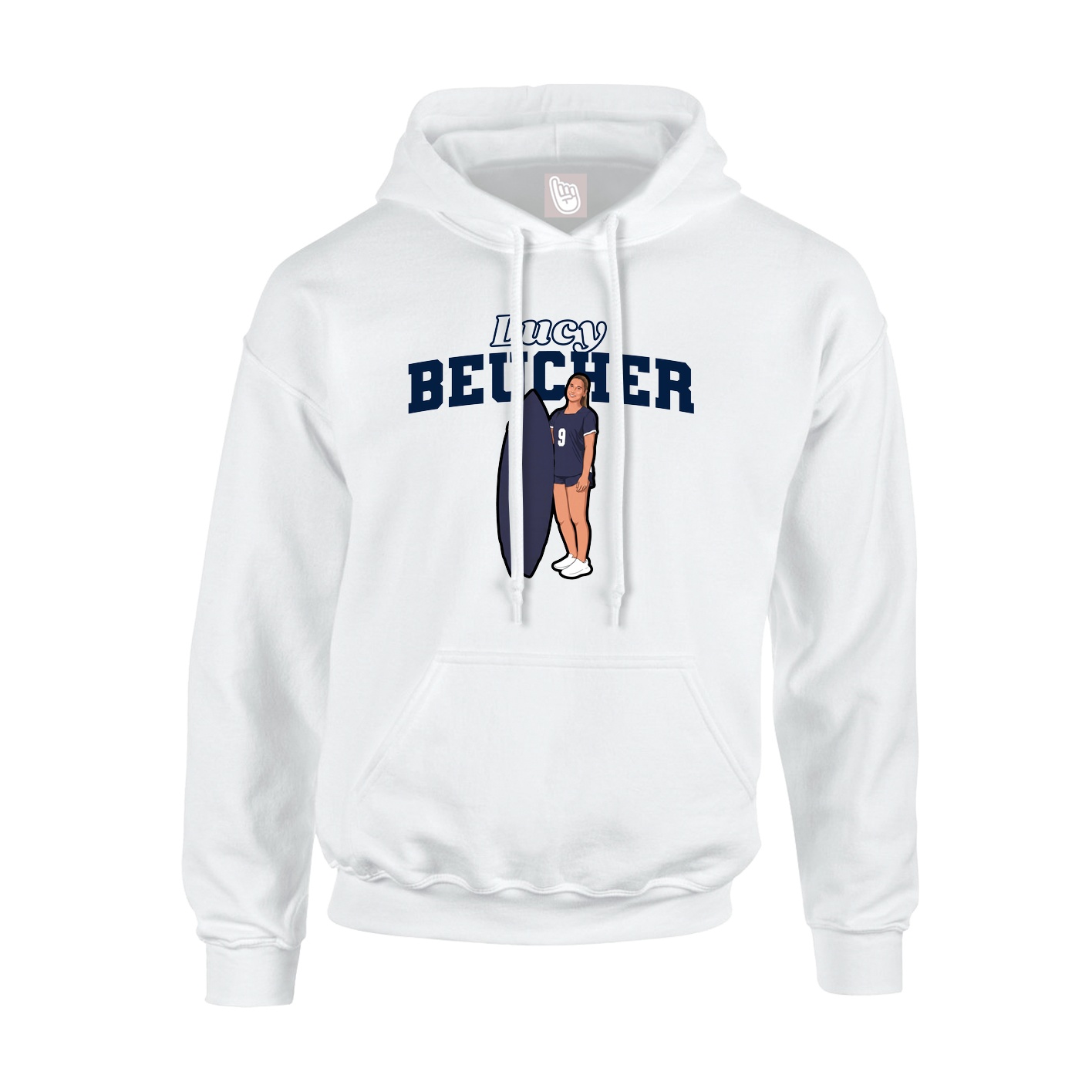 Hoodie — Name Arch in White
