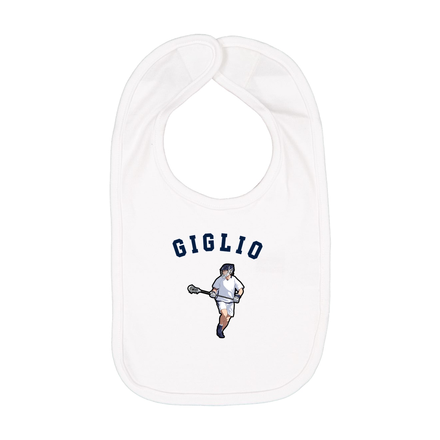 Infant Bib — Shirsey Arch in White