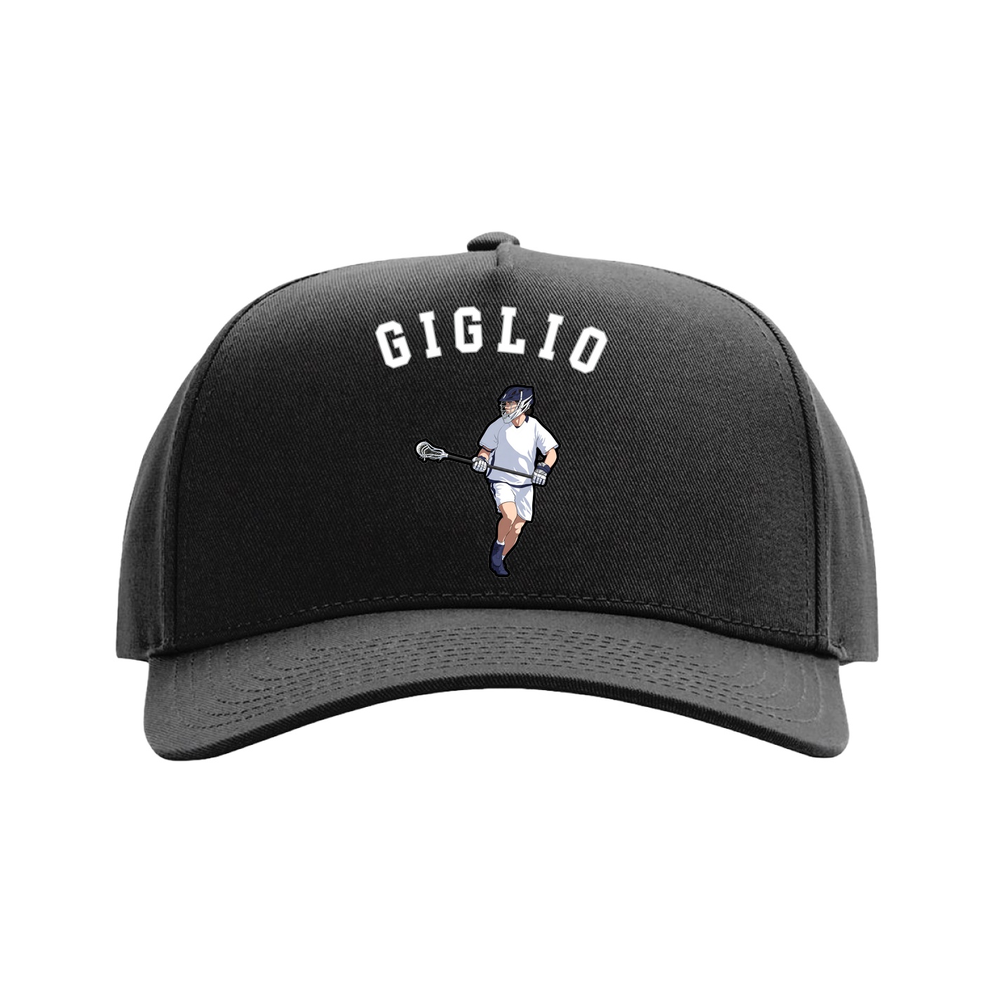 Full Fabric Five-Panel Champ Cap — Shirsey Arch in Black