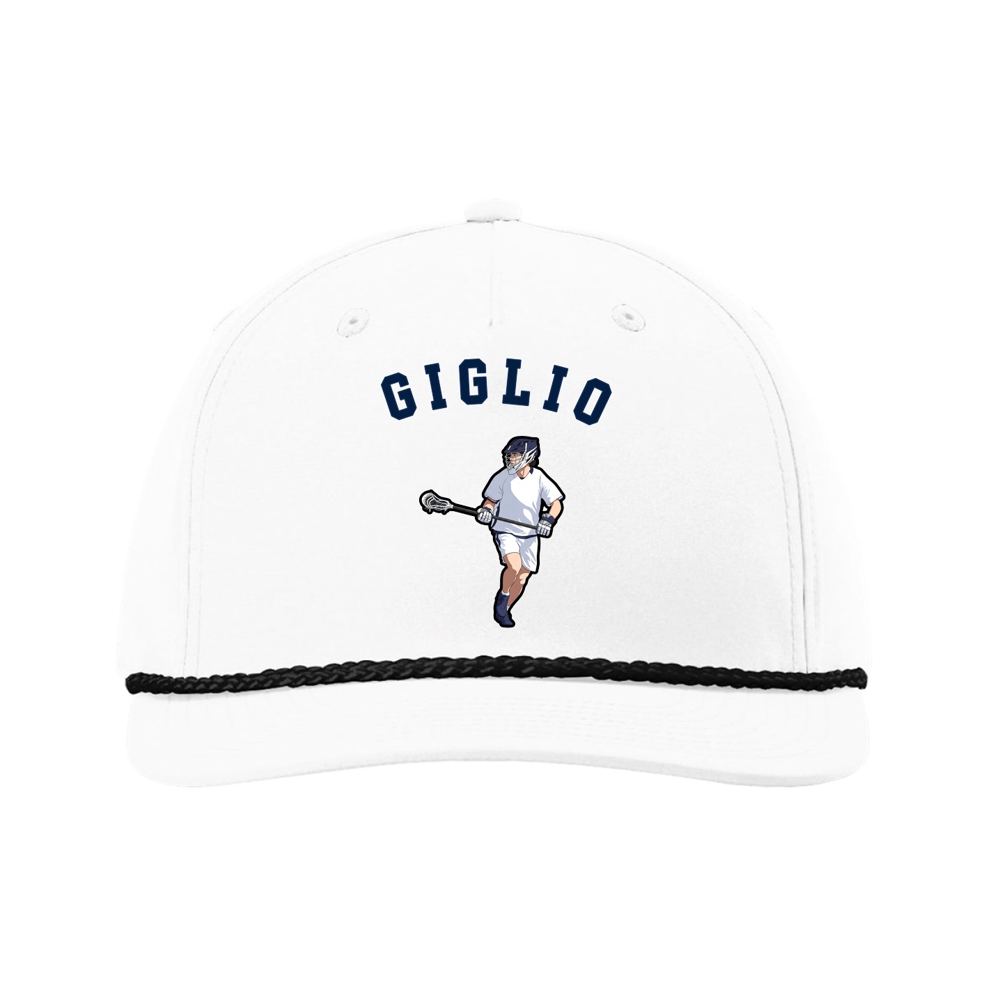 Five-Panel Classic Rope Cap — Shirsey Arch in White