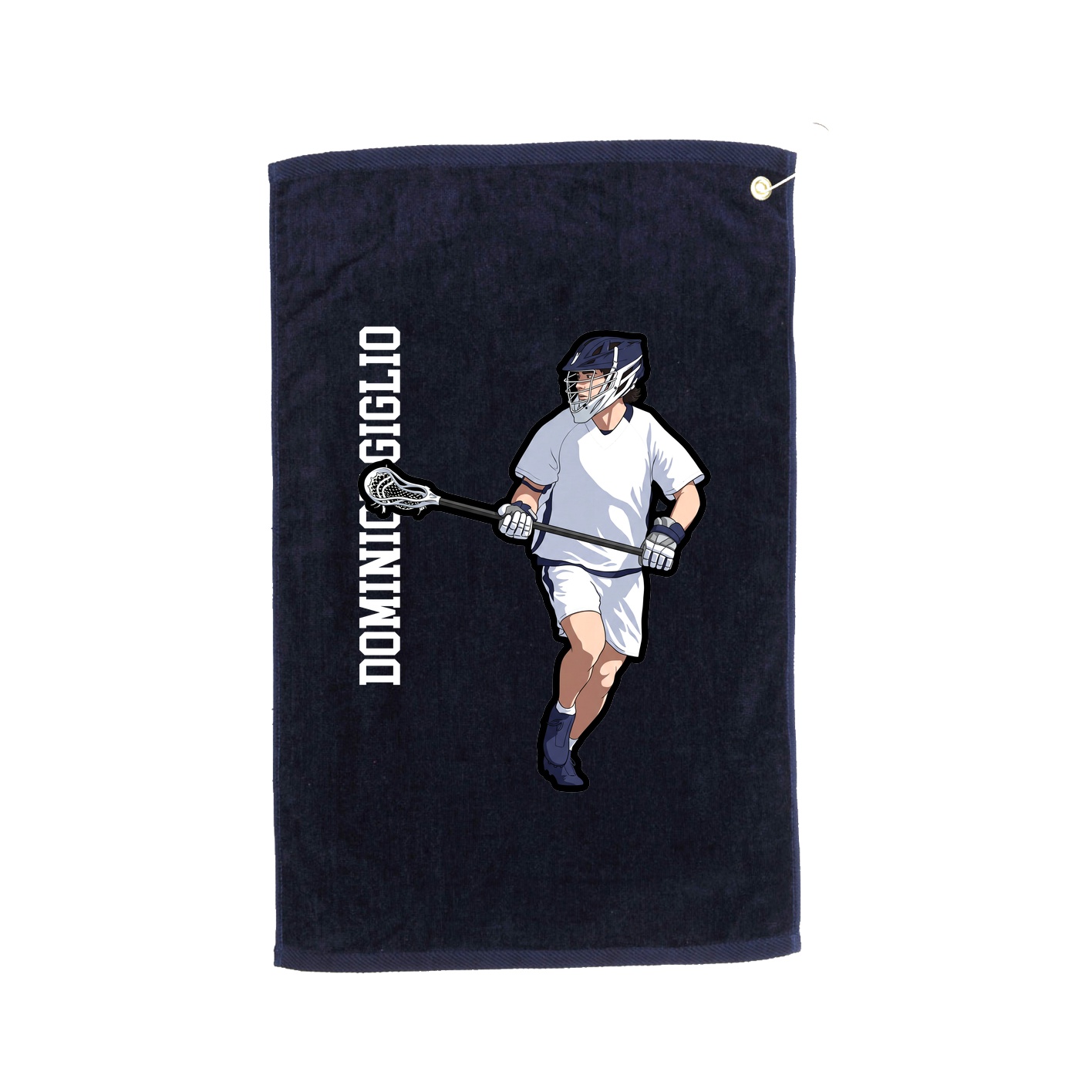 Golf Towel — Name Vertical in Navy