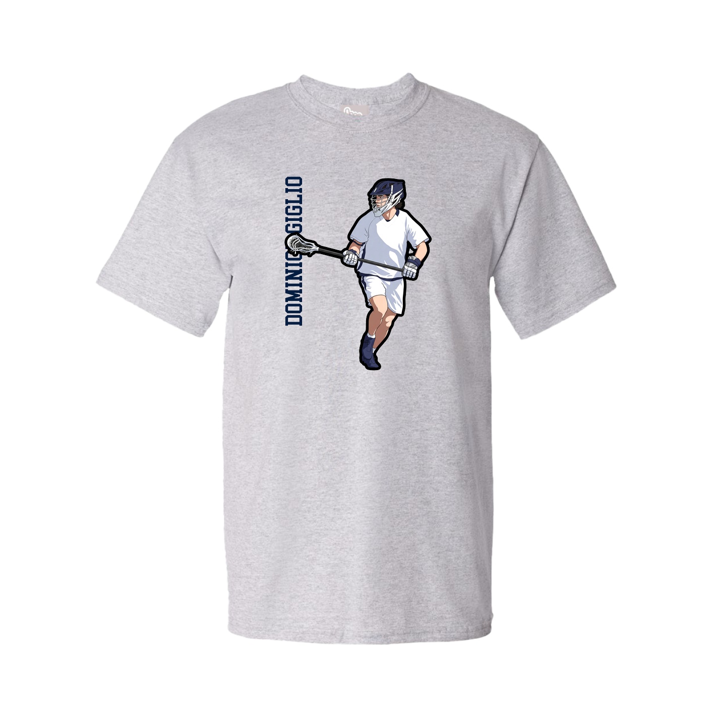 Tee — Name Vertical in Grey