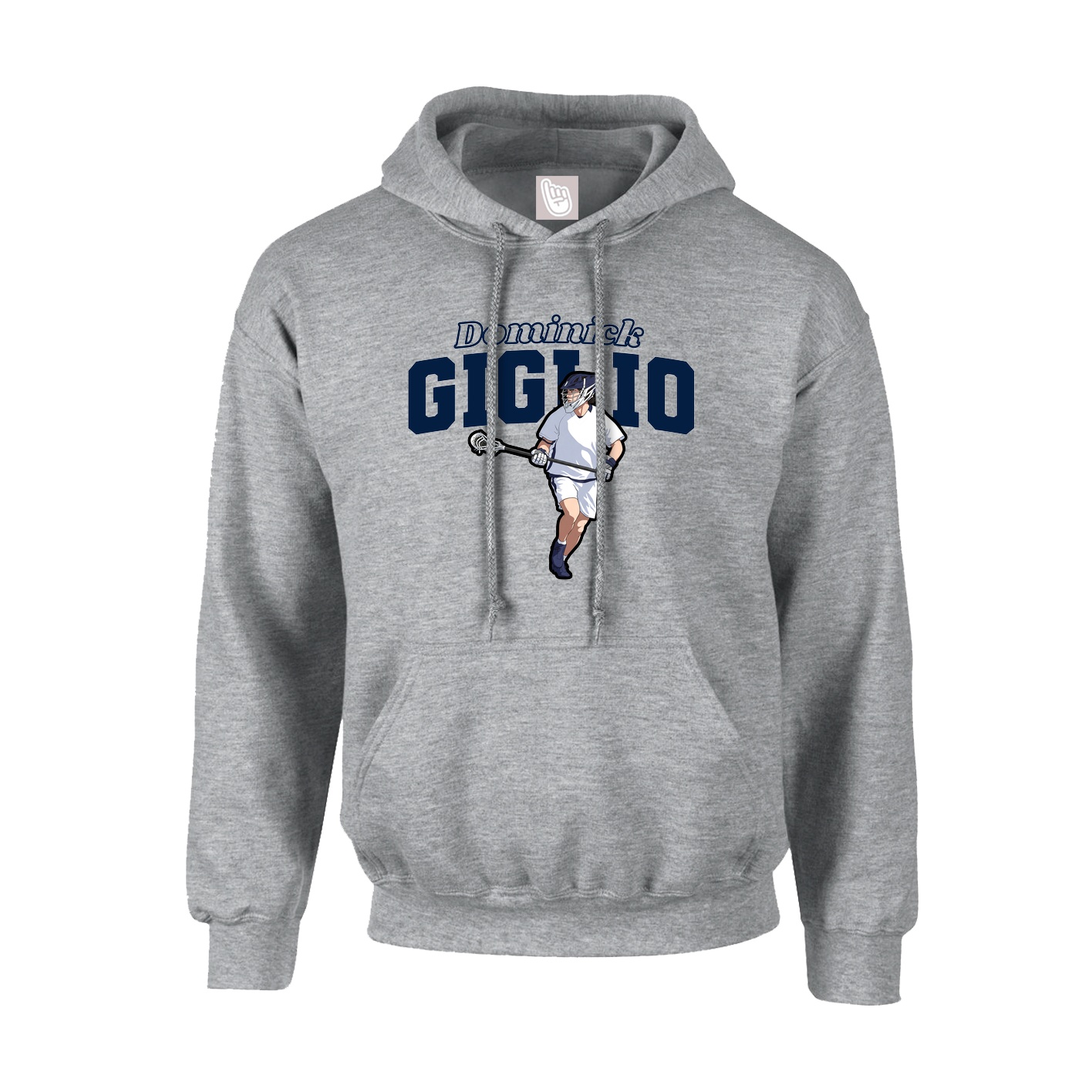 Hoodie — Name Arch in Grey