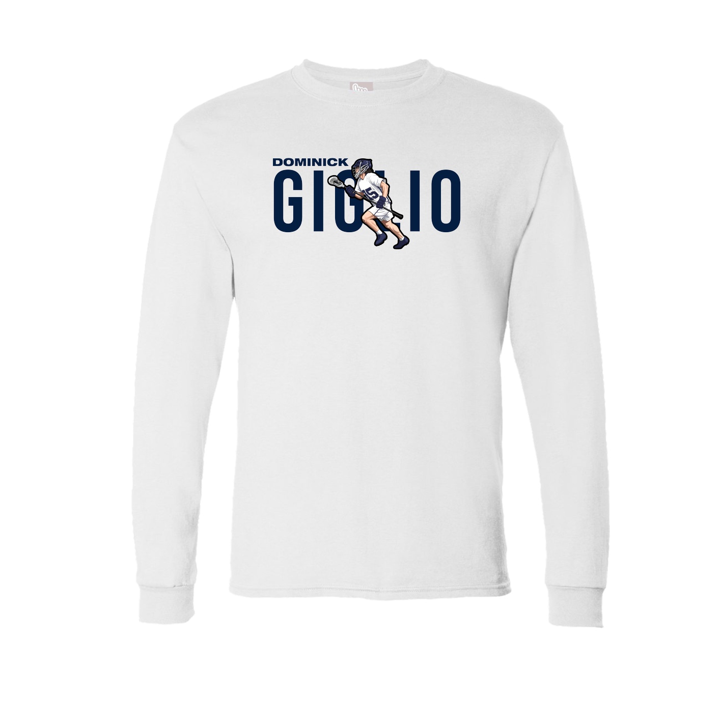 Long Sleeve Tee — Player Name in White