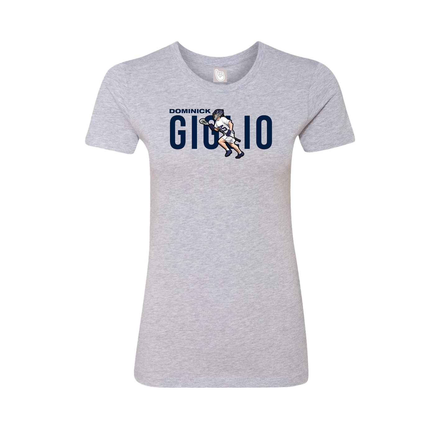 Fitted Women's Tee — Player Name in Grey