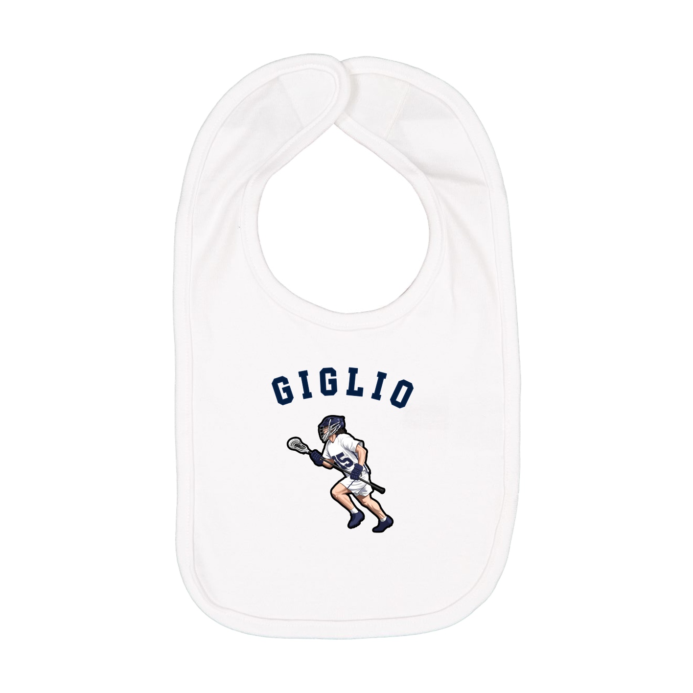Infant Bib — Shirsey Arch in White