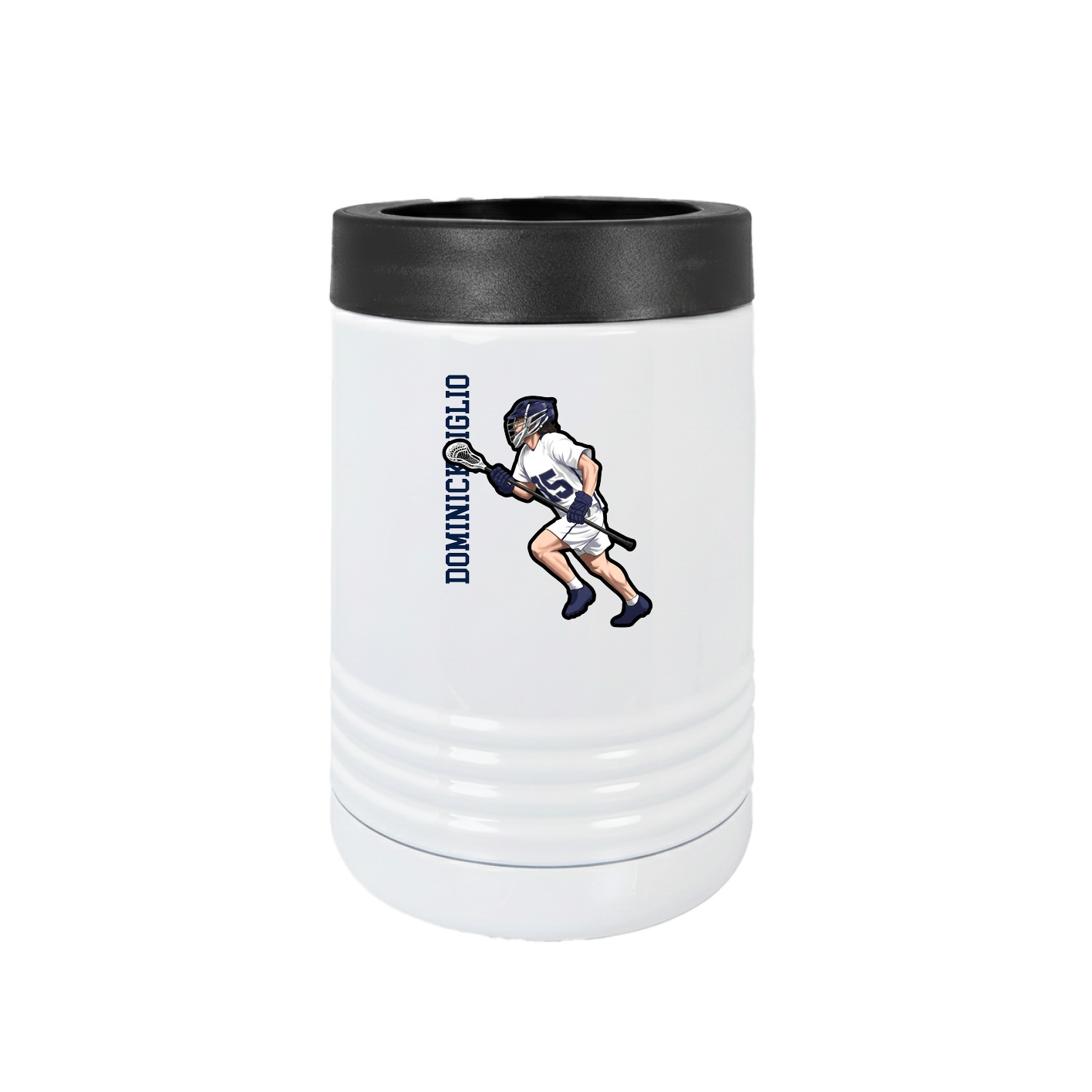 Beverage Holder — Name Vertical in White