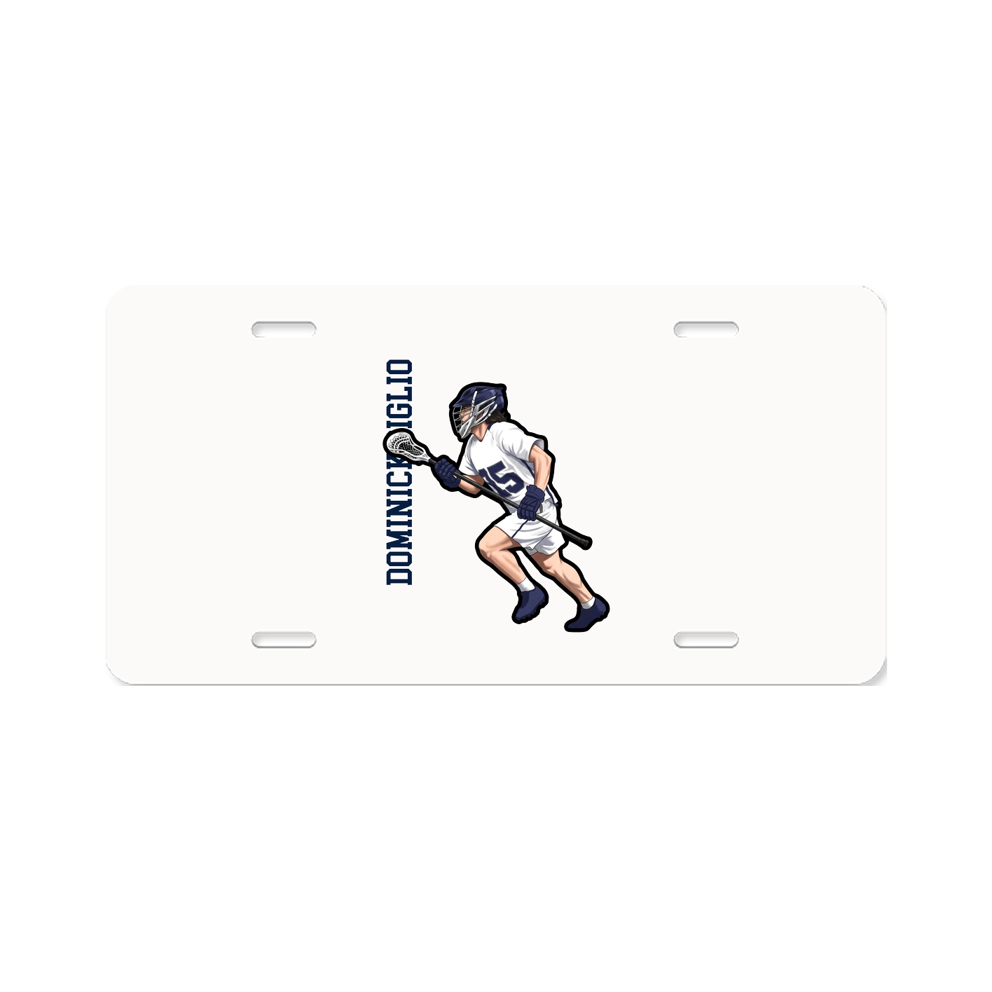 License Plate — Name Vertical in Classic