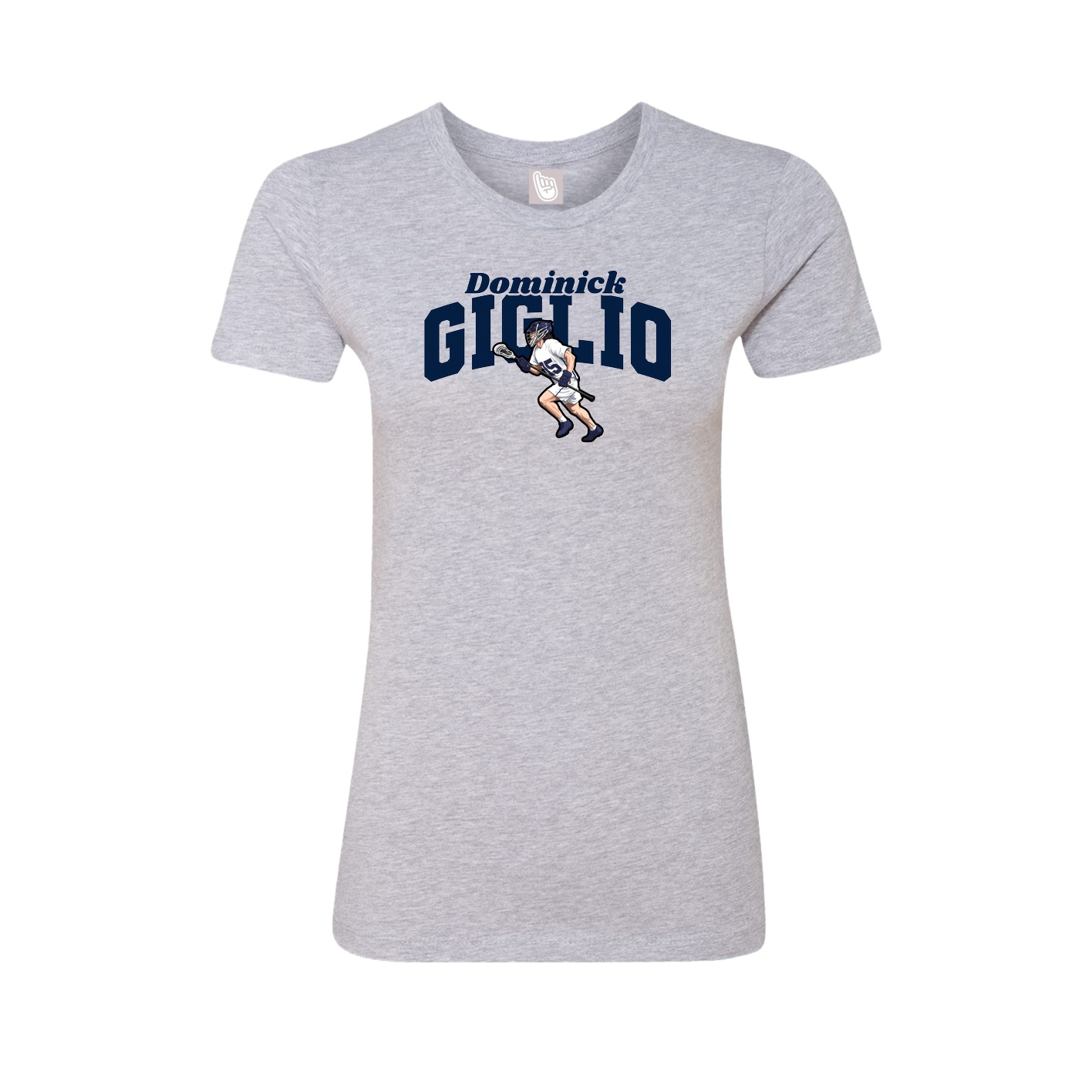 Fitted Women's Tee — Signature Arch in Grey