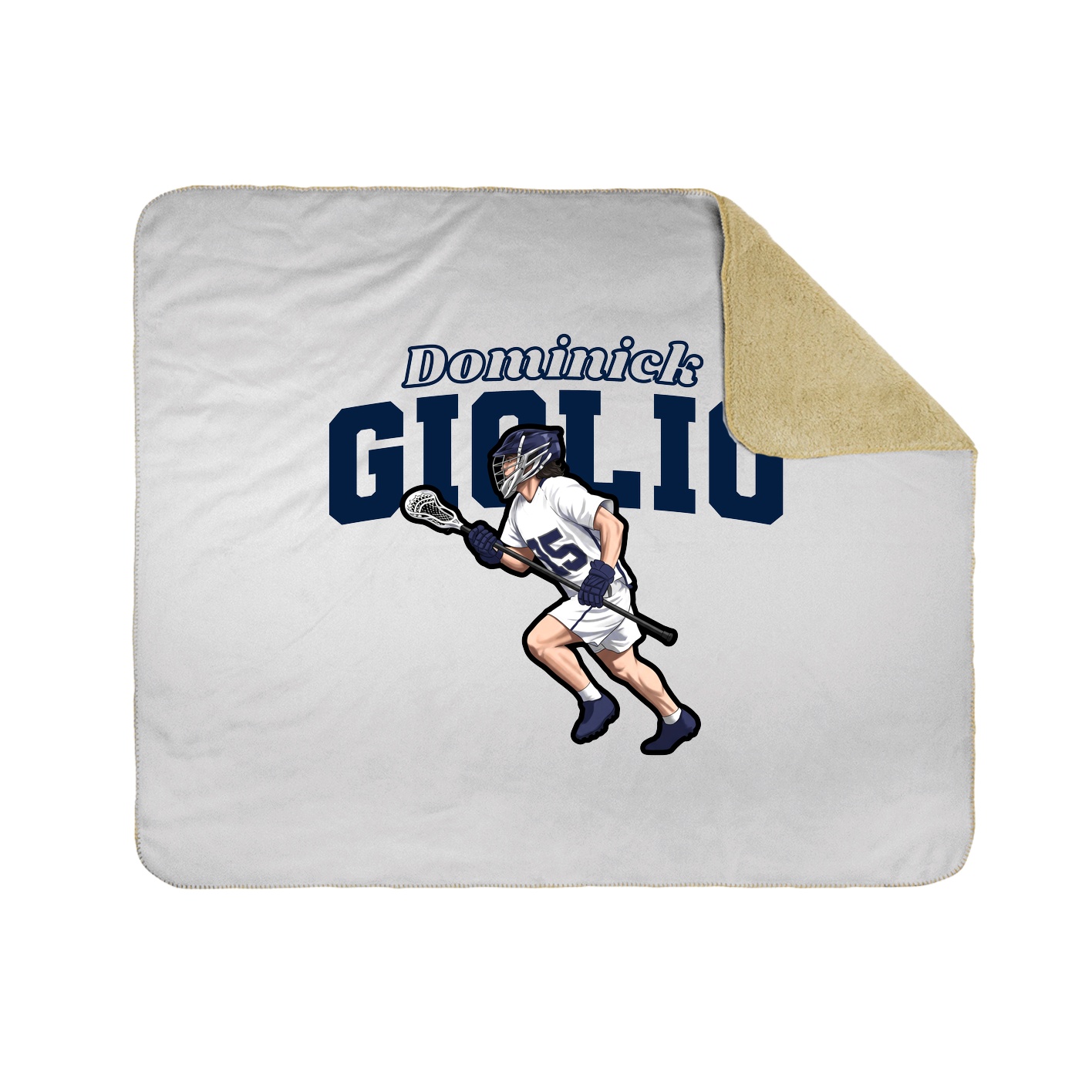Throw Blanket — Name Arch in White