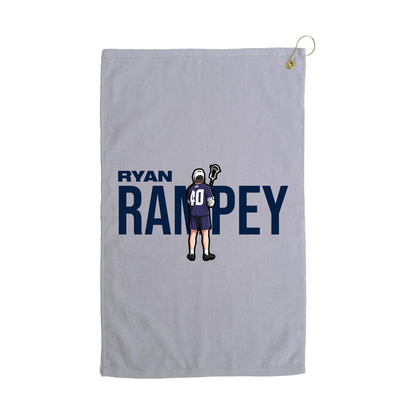 Golf Towel — Player Name in Grey