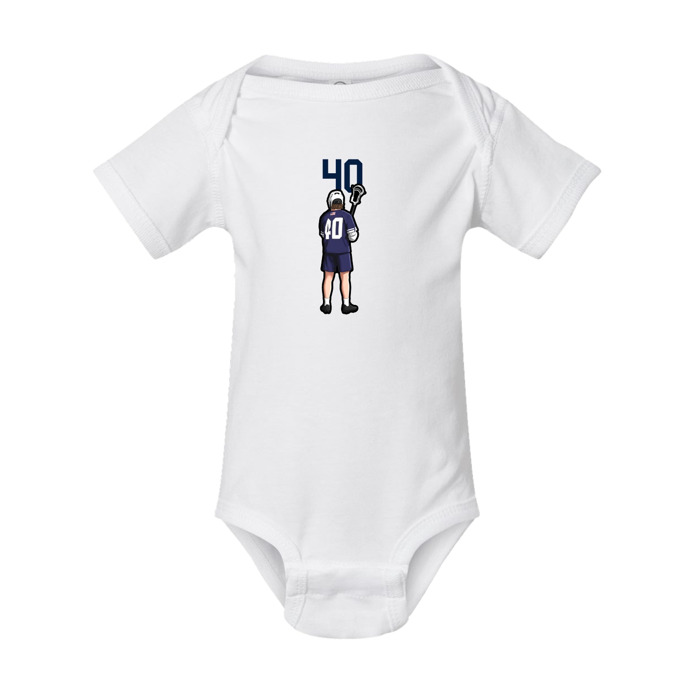 Baby Onesie — Number Top in White