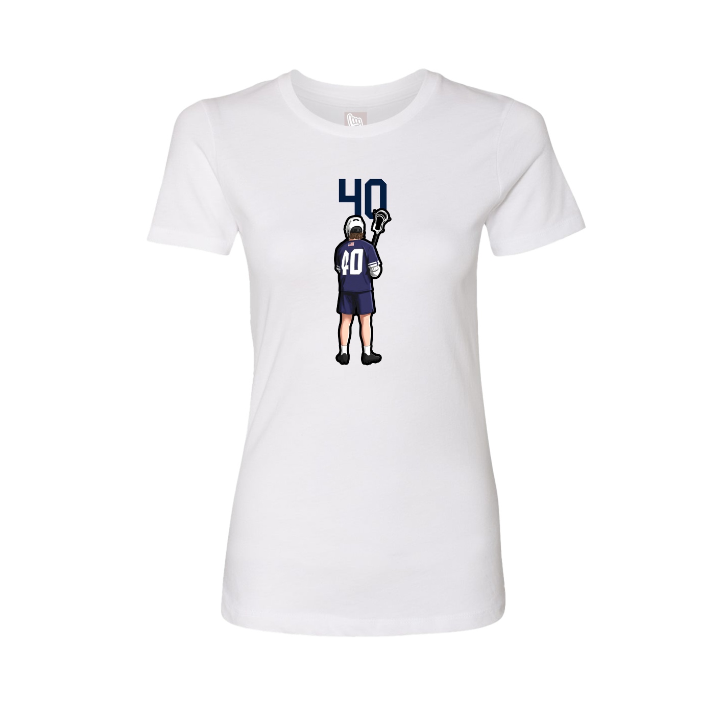 Fitted Women's Tee — Number Top in White