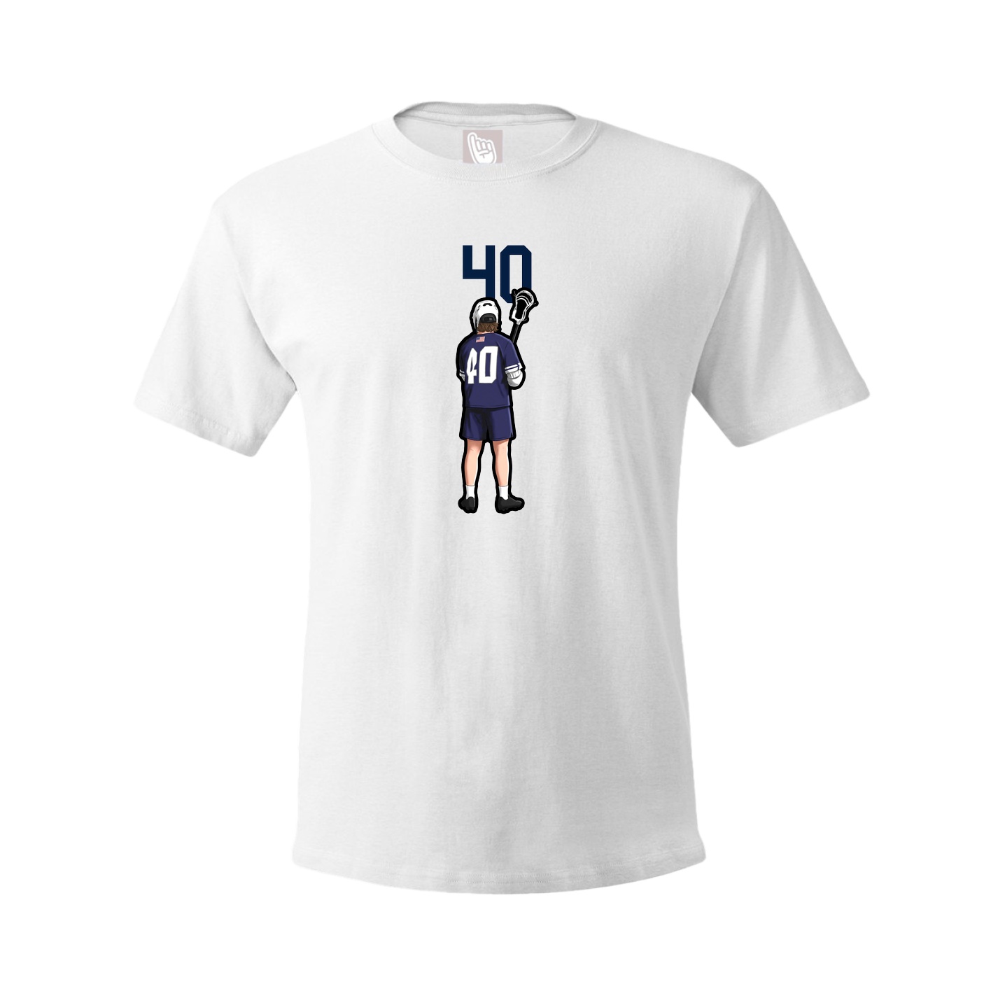 Youth Tee — Number Top in White