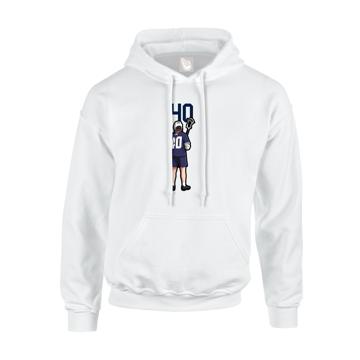 Hoodie — Number Top in White