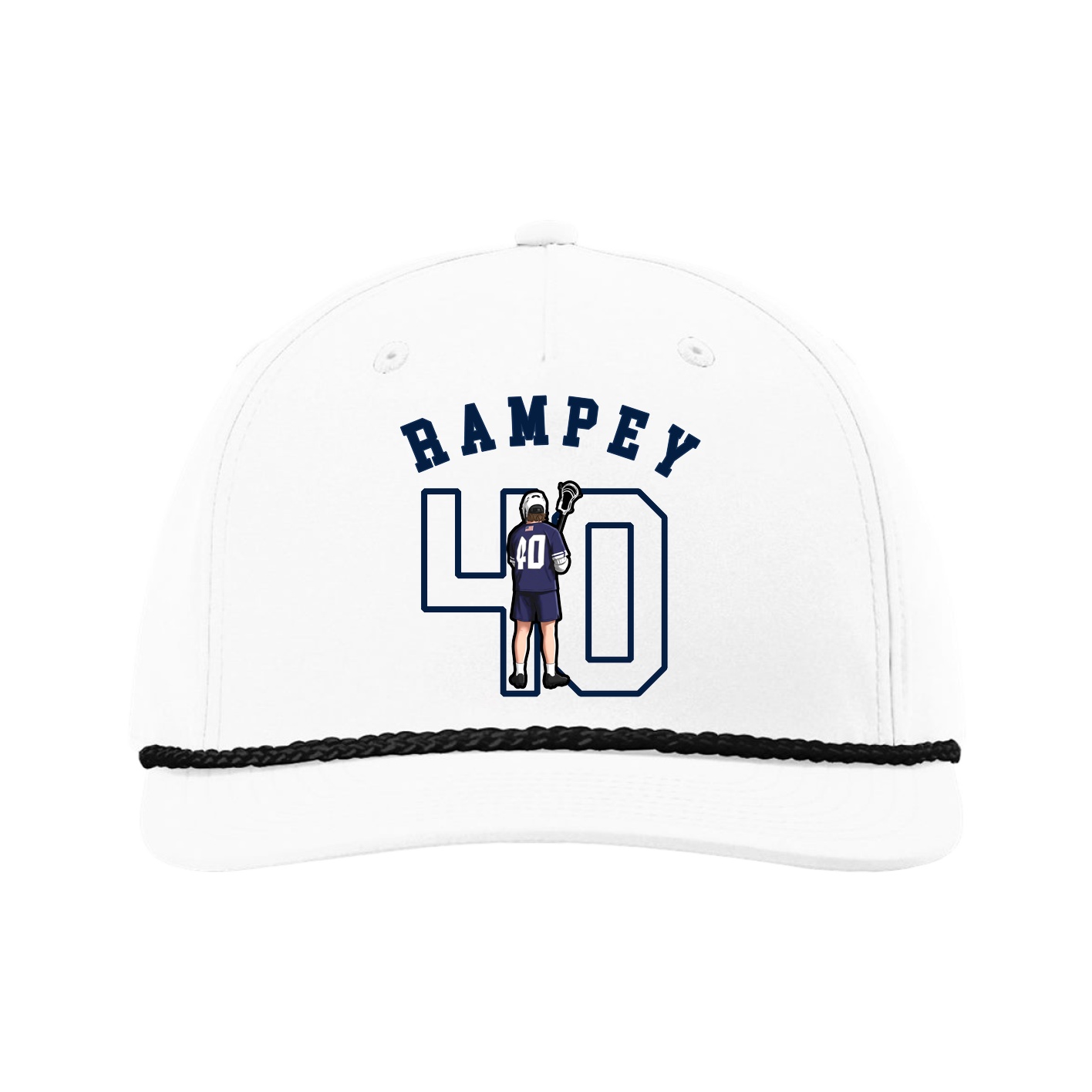 Five-Panel Classic Rope Cap — Shirsey Arch in White