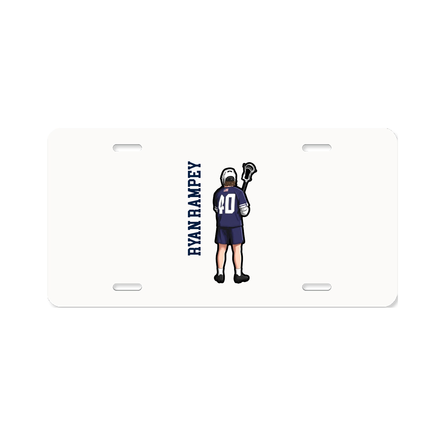 License Plate — Name Vertical in Classic