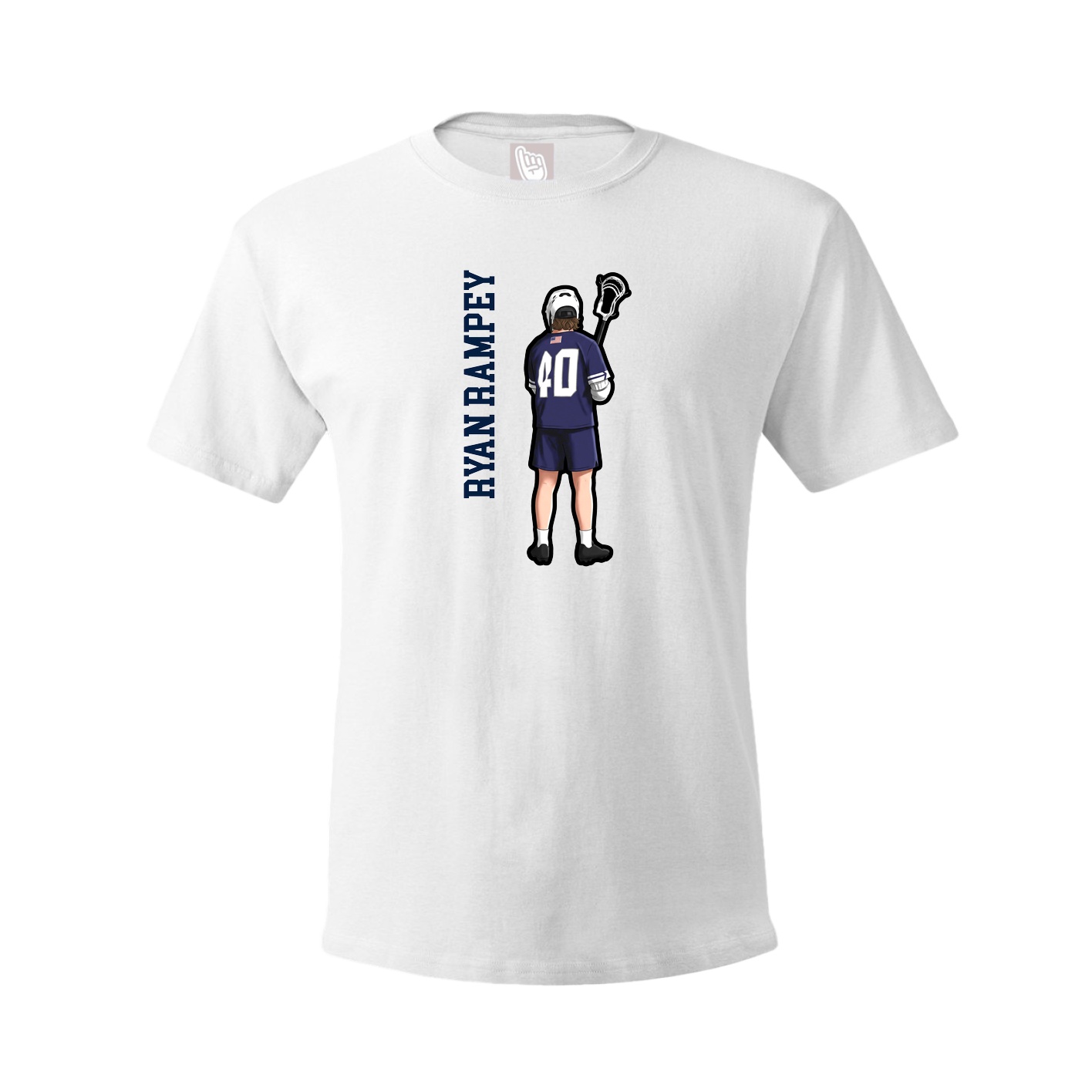 Tee — Name Vertical in White