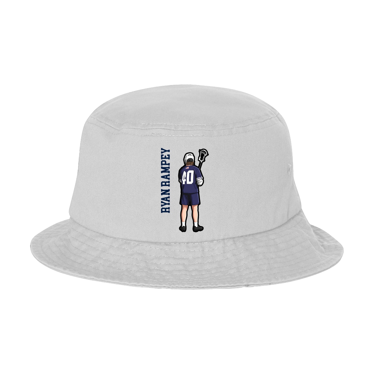 Bucket Cap — Name Vertical in White