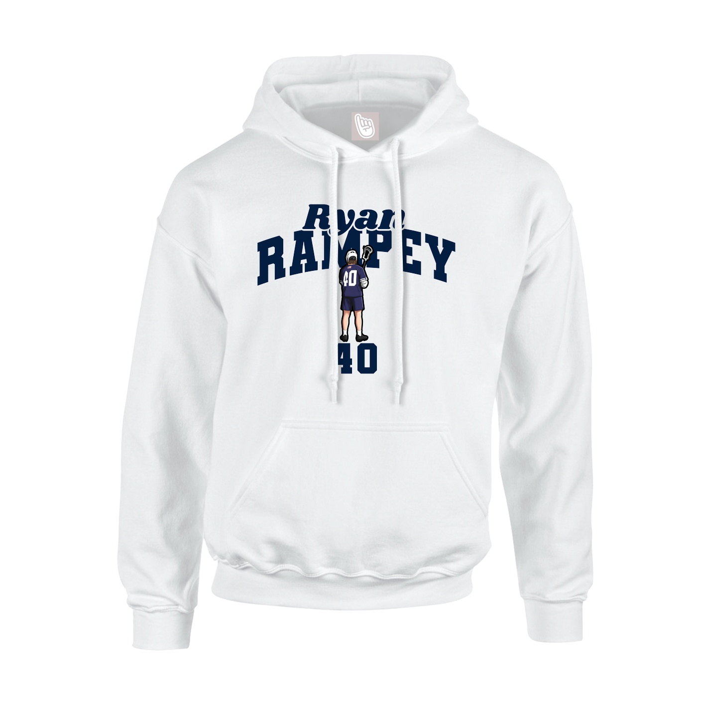 Hoodie — Signature Arch in White