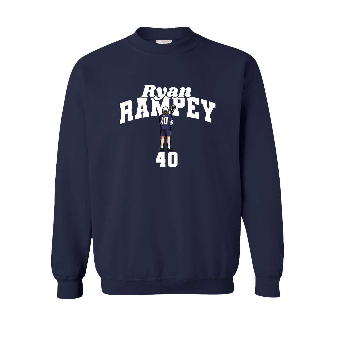 Fleece Crew — Signature Arch in Navy