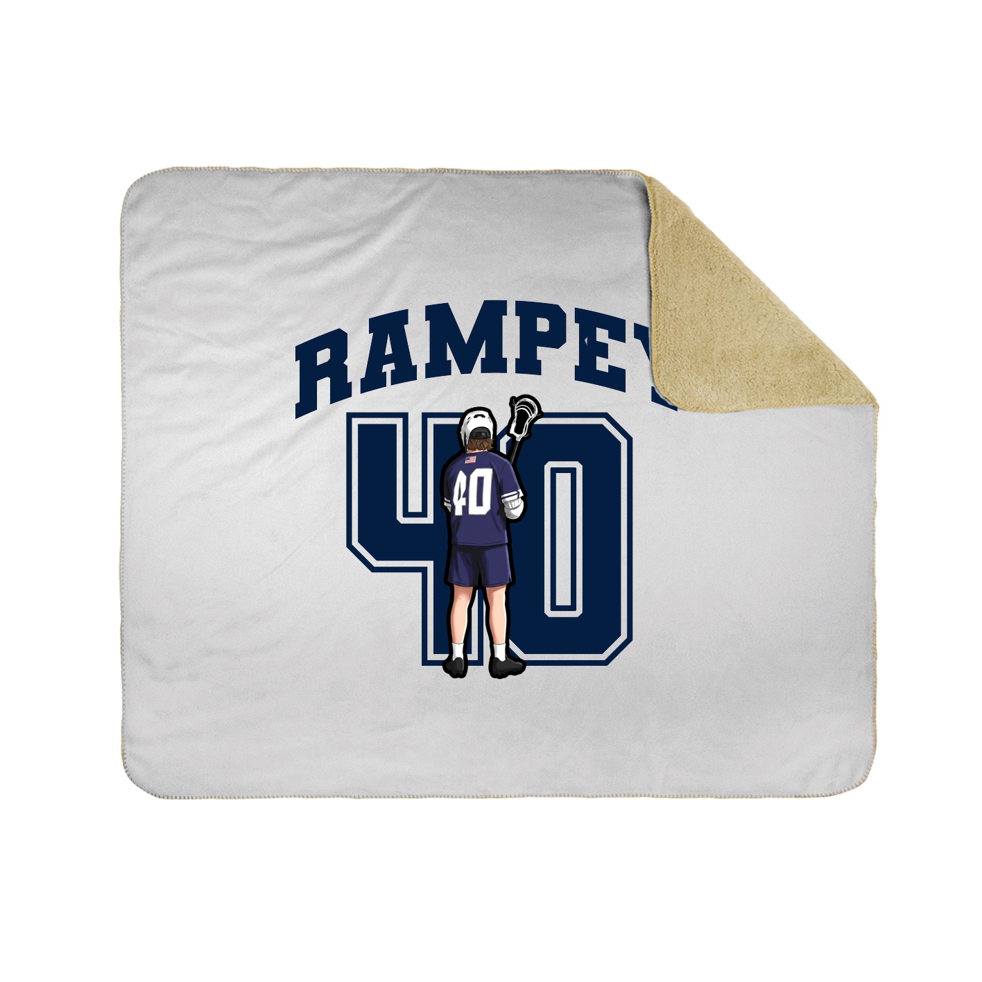 Throw Blanket — Number in White