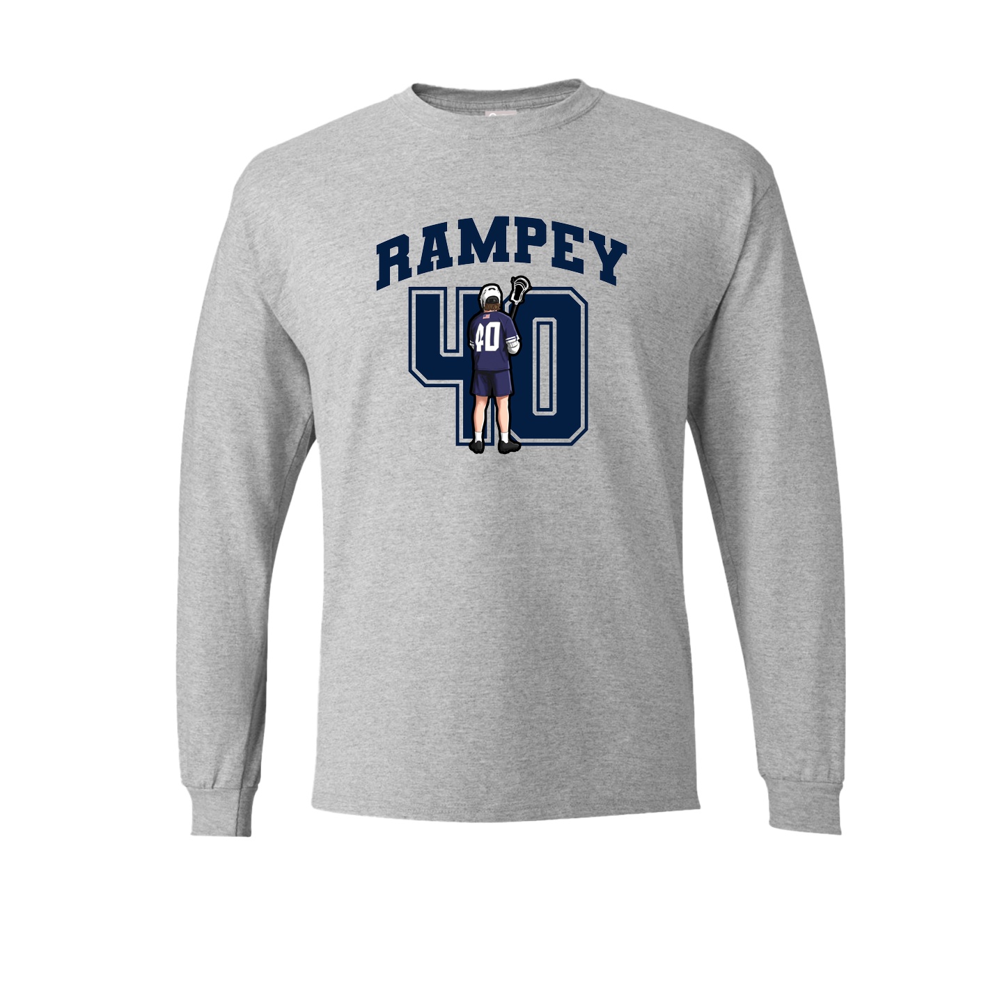 Long Sleeve Tee — Number in Grey