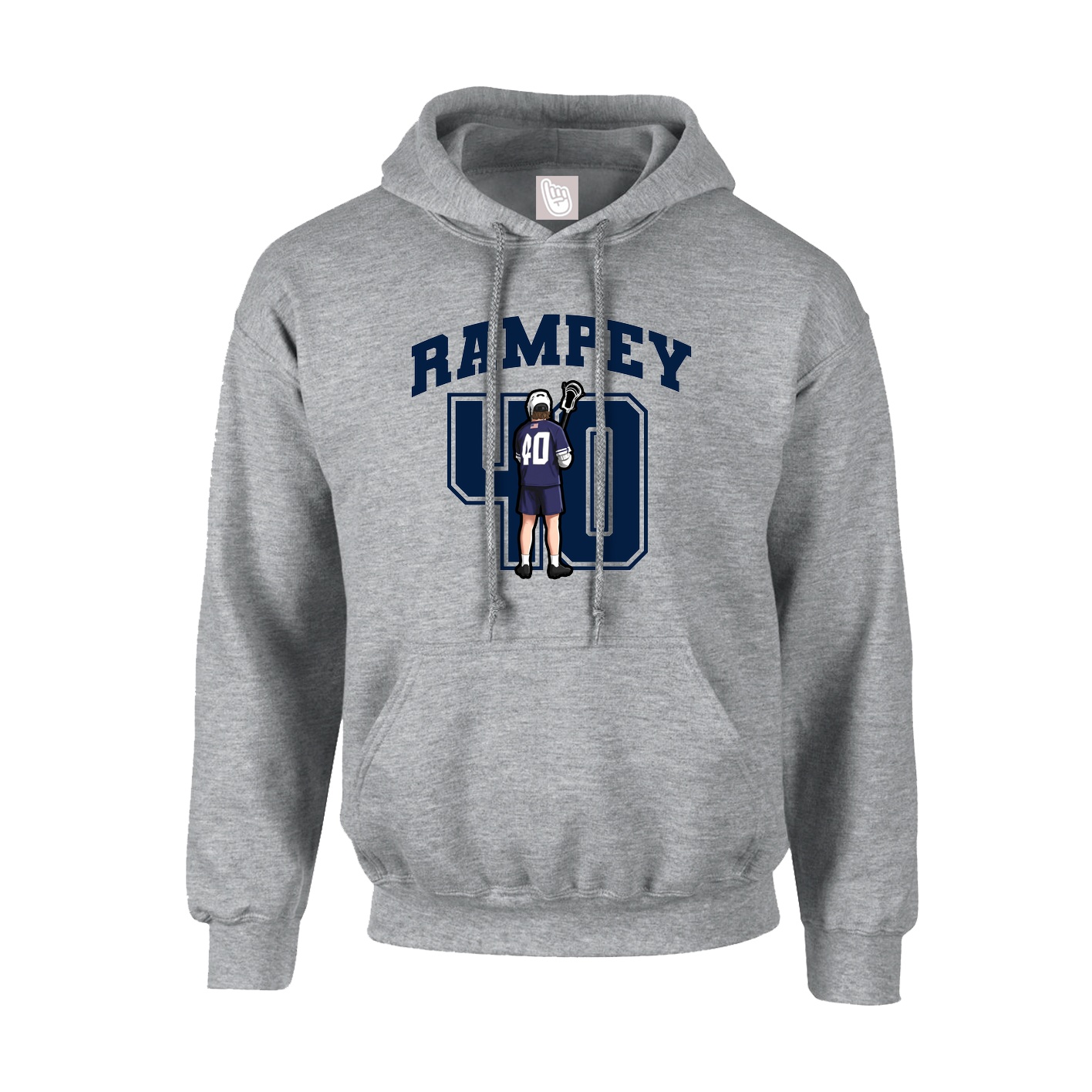 Hoodie — Number in Grey