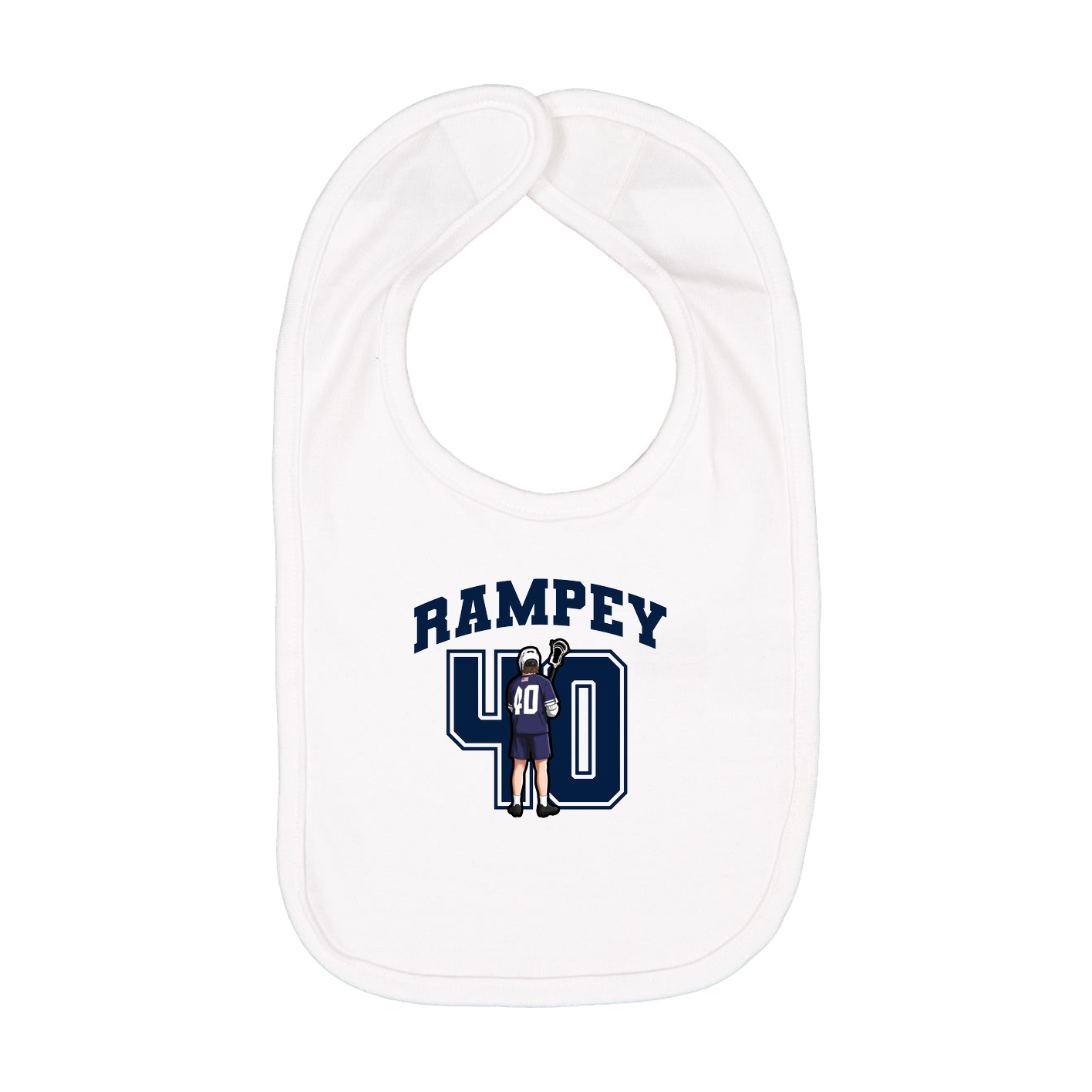 Infant Bib — Number in White