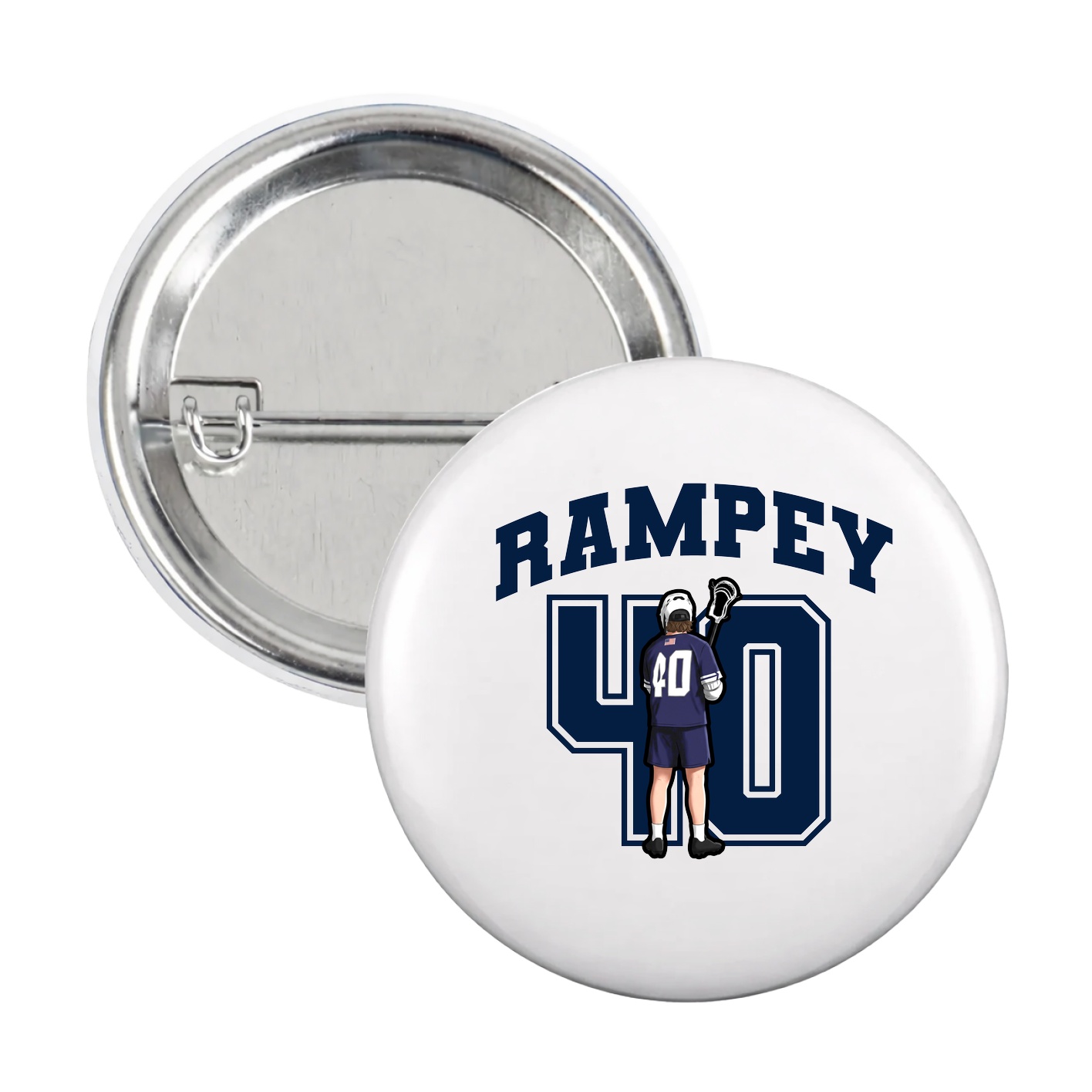 Game Day Button — Number in White