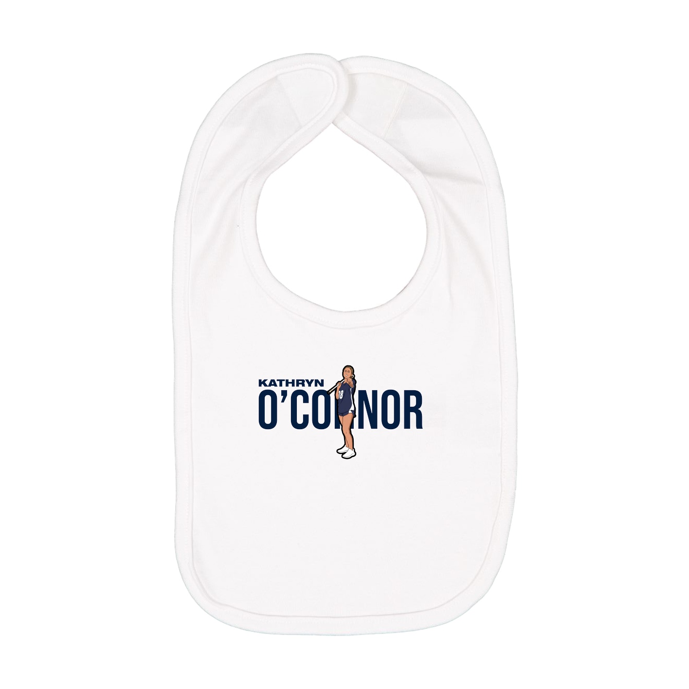 Infant Bib — Player Name in White
