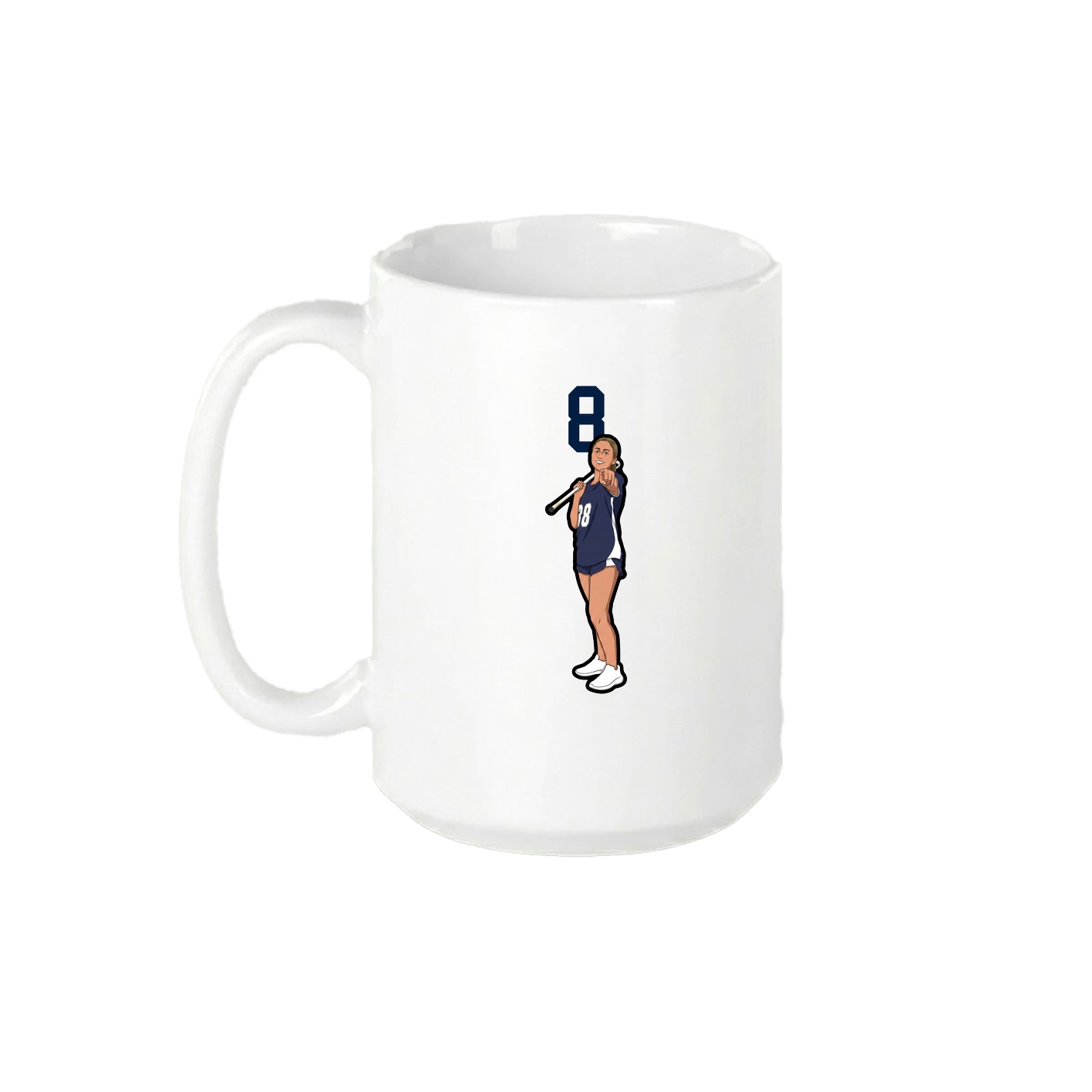 15oz Coffee Mug — Number Top in White