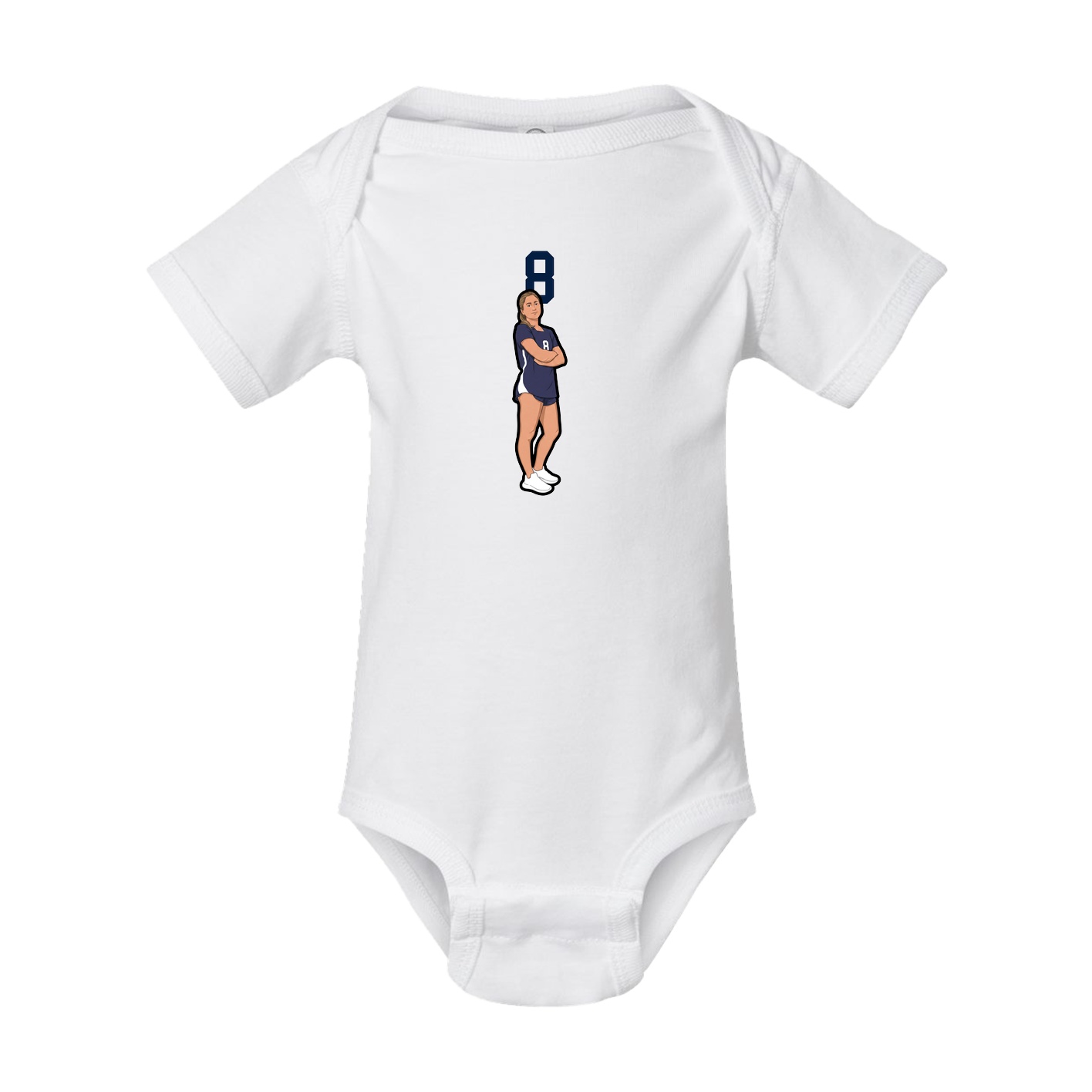 Baby Onesie — Number Top in White