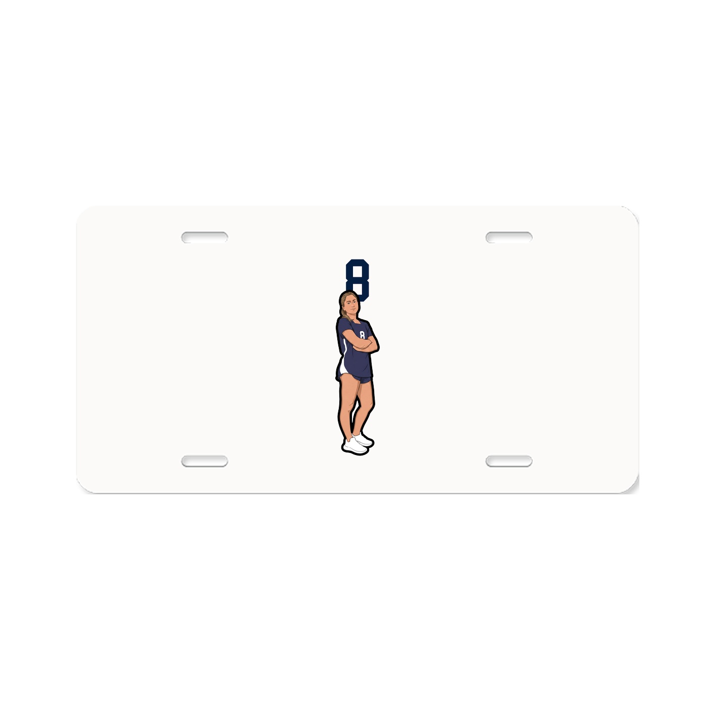 License Plate — Number Top in Classic