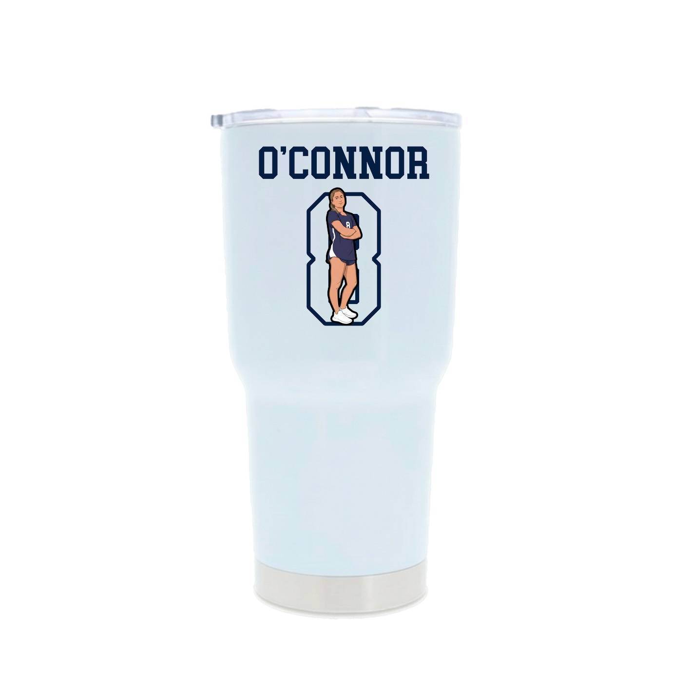 30oz Stainless Steel Tumbler — Shirsey in White