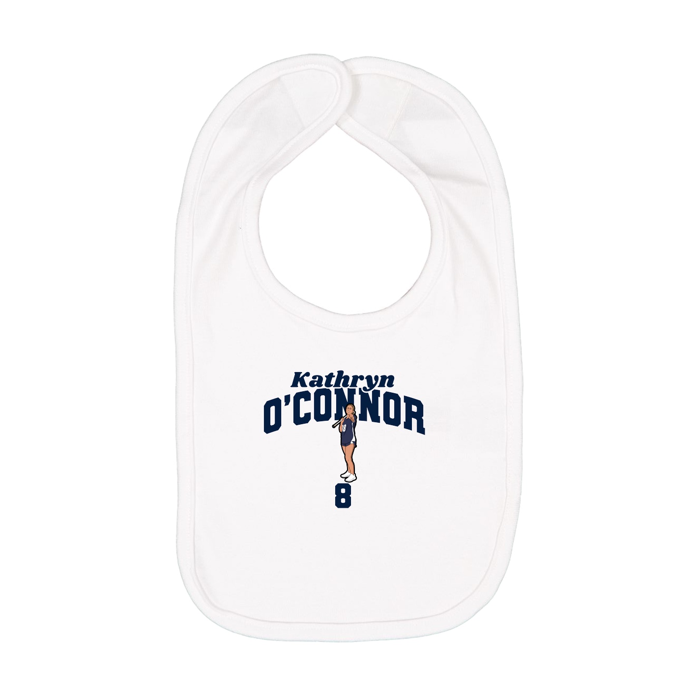 Infant Bib — Signature Arch in White