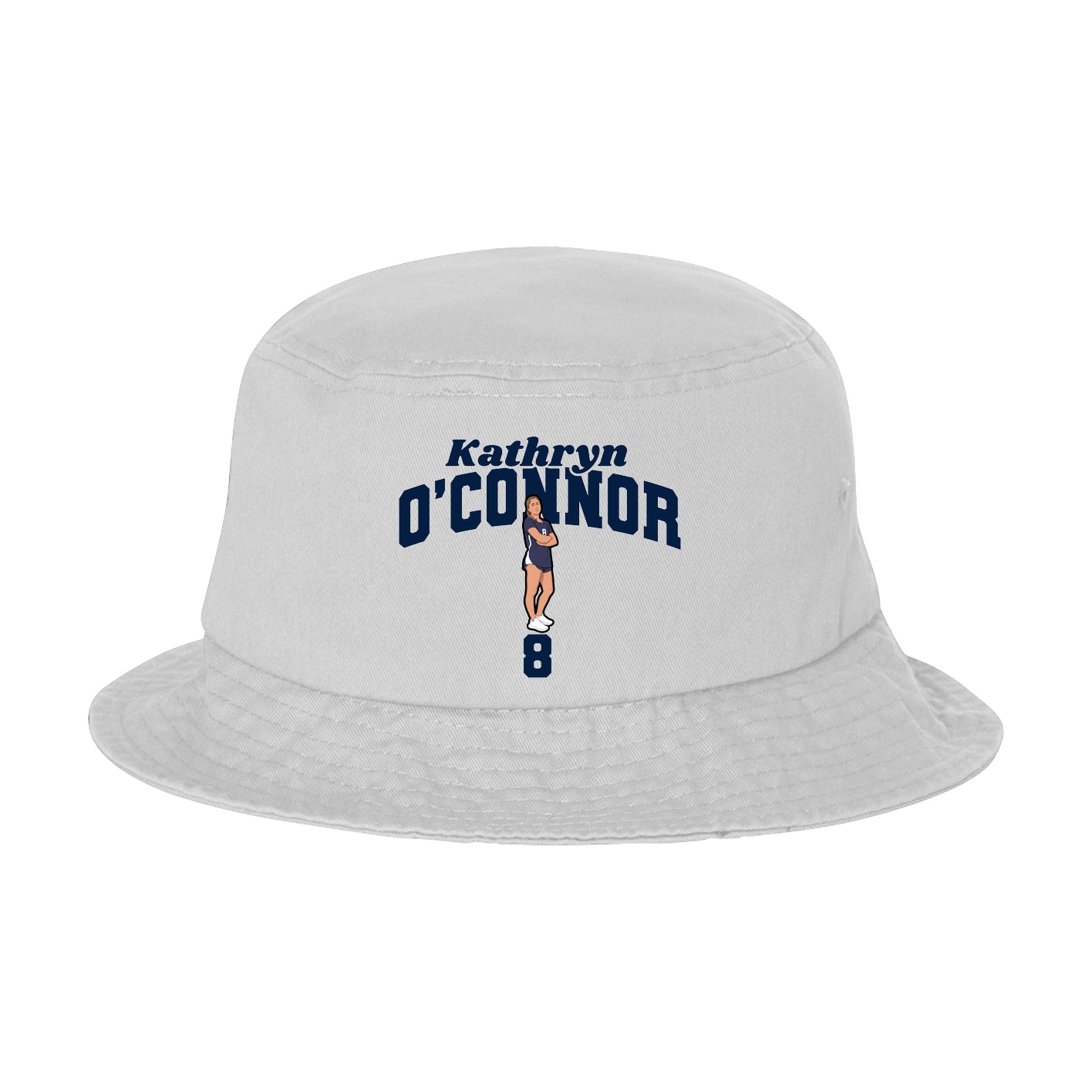Bucket Cap — Signature Arch in White