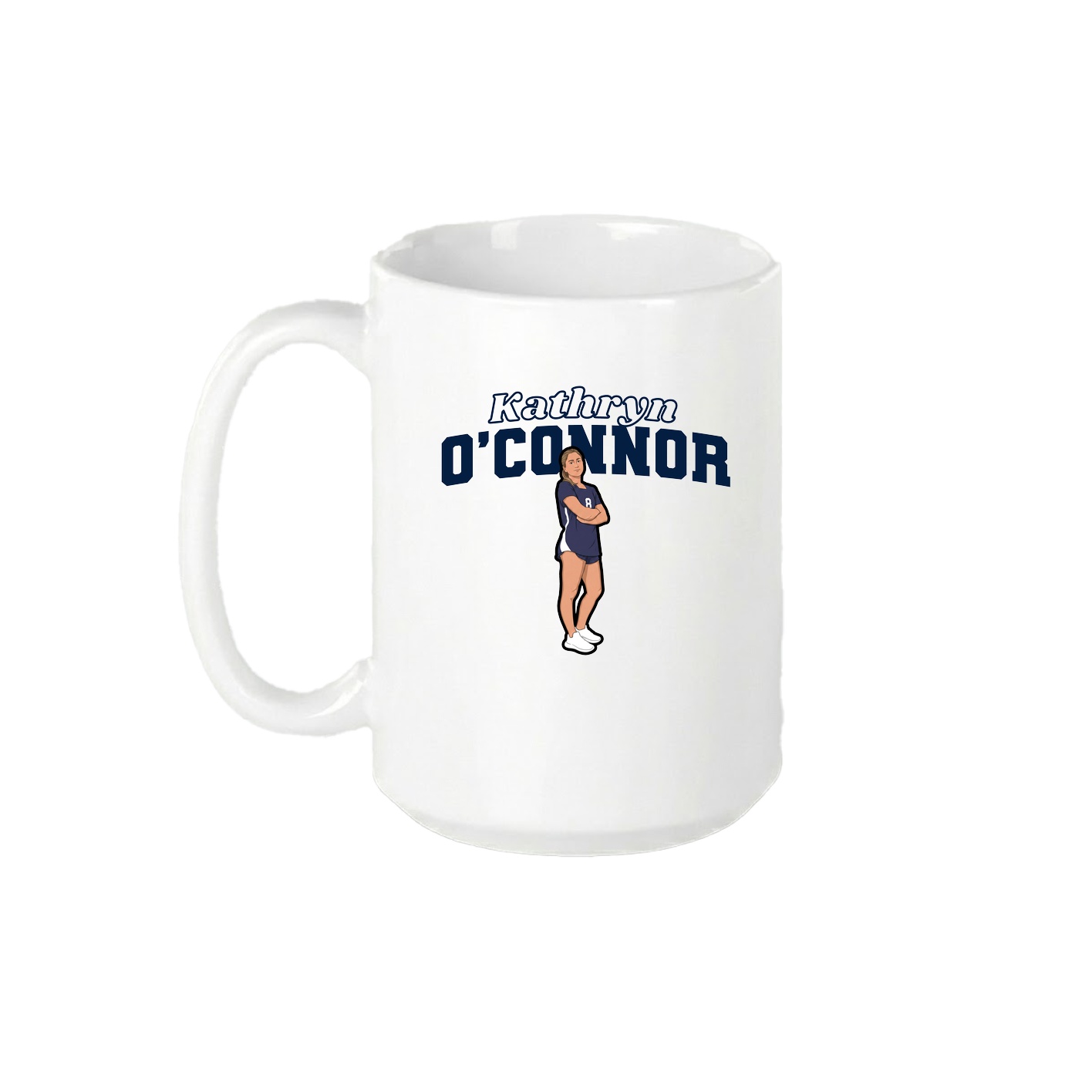 15oz Coffee Mug — Name Arch in White